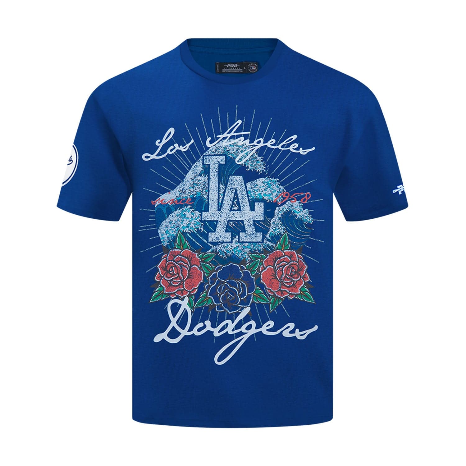 Los Angeles Dodgers Wave & Roses Tee - Mens