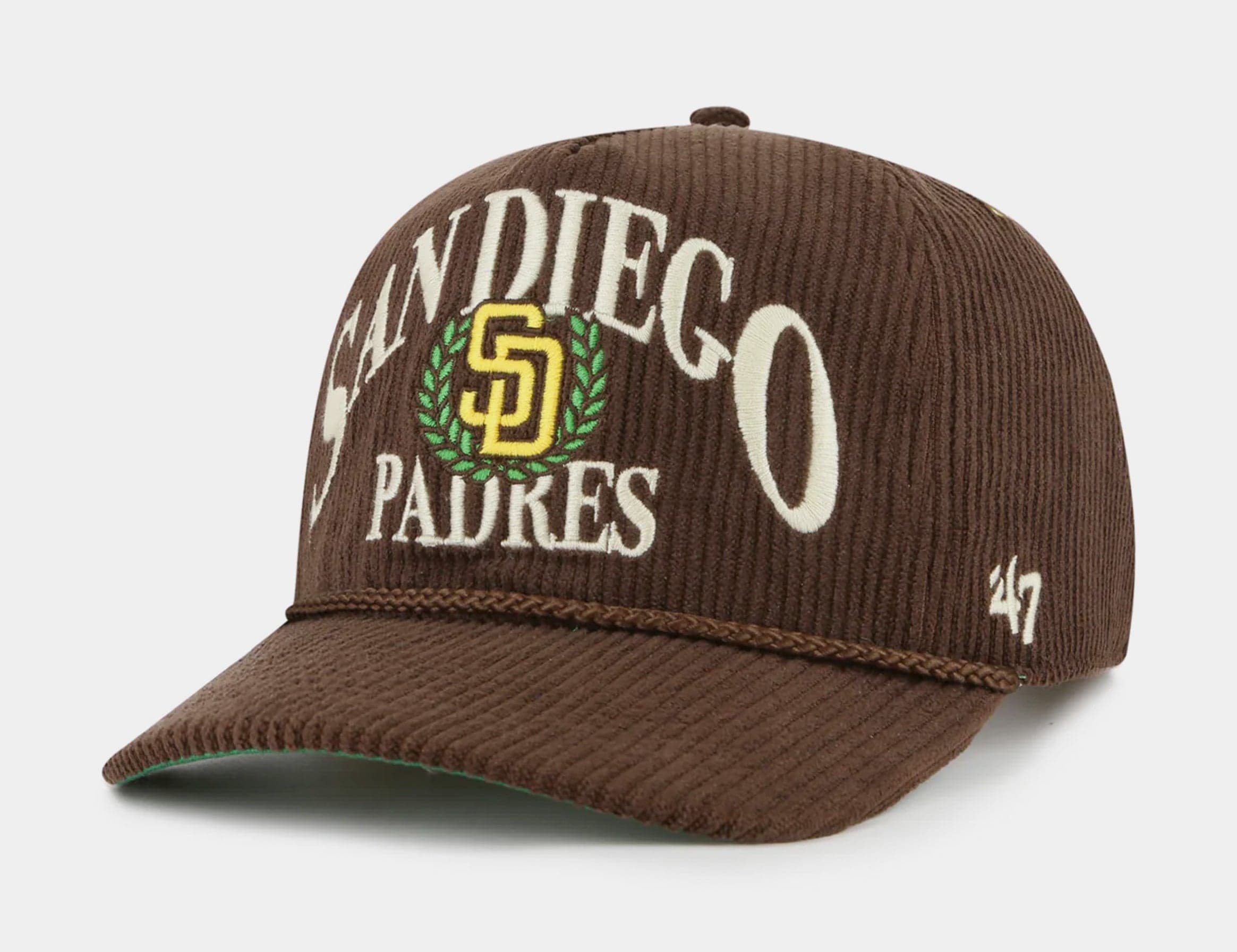 San Diego Padres Pitchout Snapback Mens Hat (Brown/White)