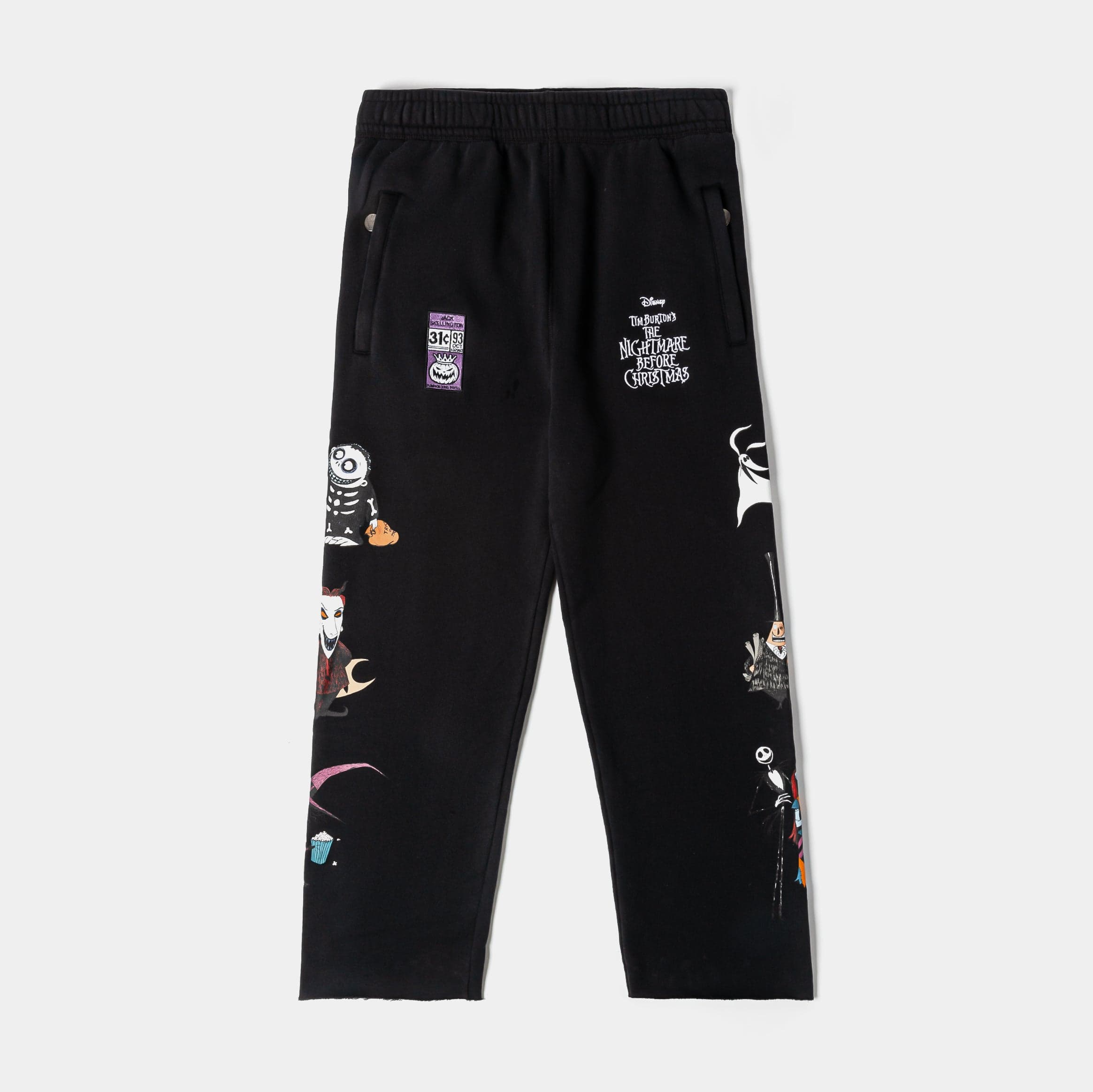 The Nightmare Before Christmas By Shoe Palace Characters Fleece Mens Sweatpants (Black/White)