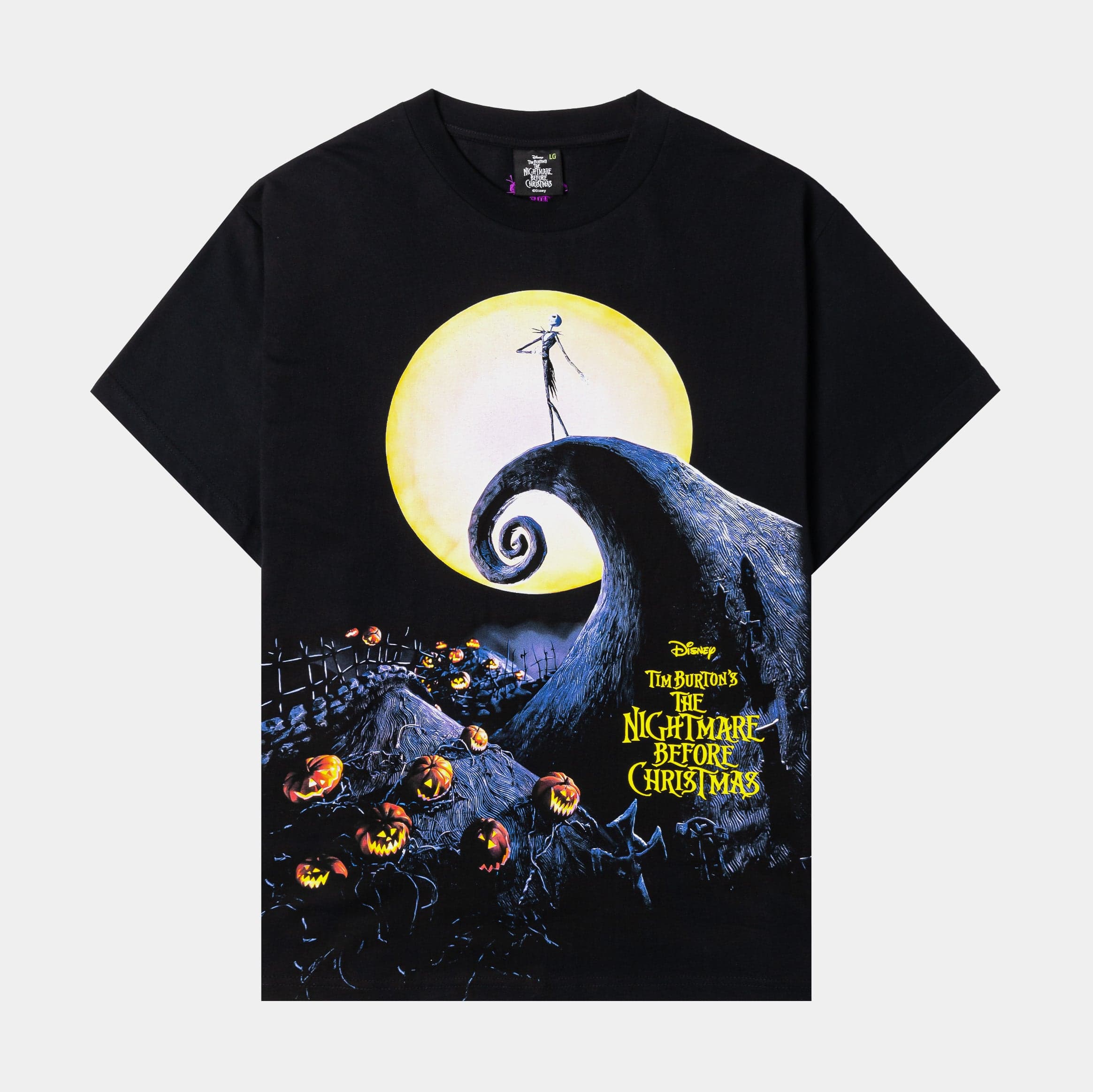 The Nightmare Before Christmas By Shoe Palace Jack Mens Short Sleeve Shirt (Black/Purple)
