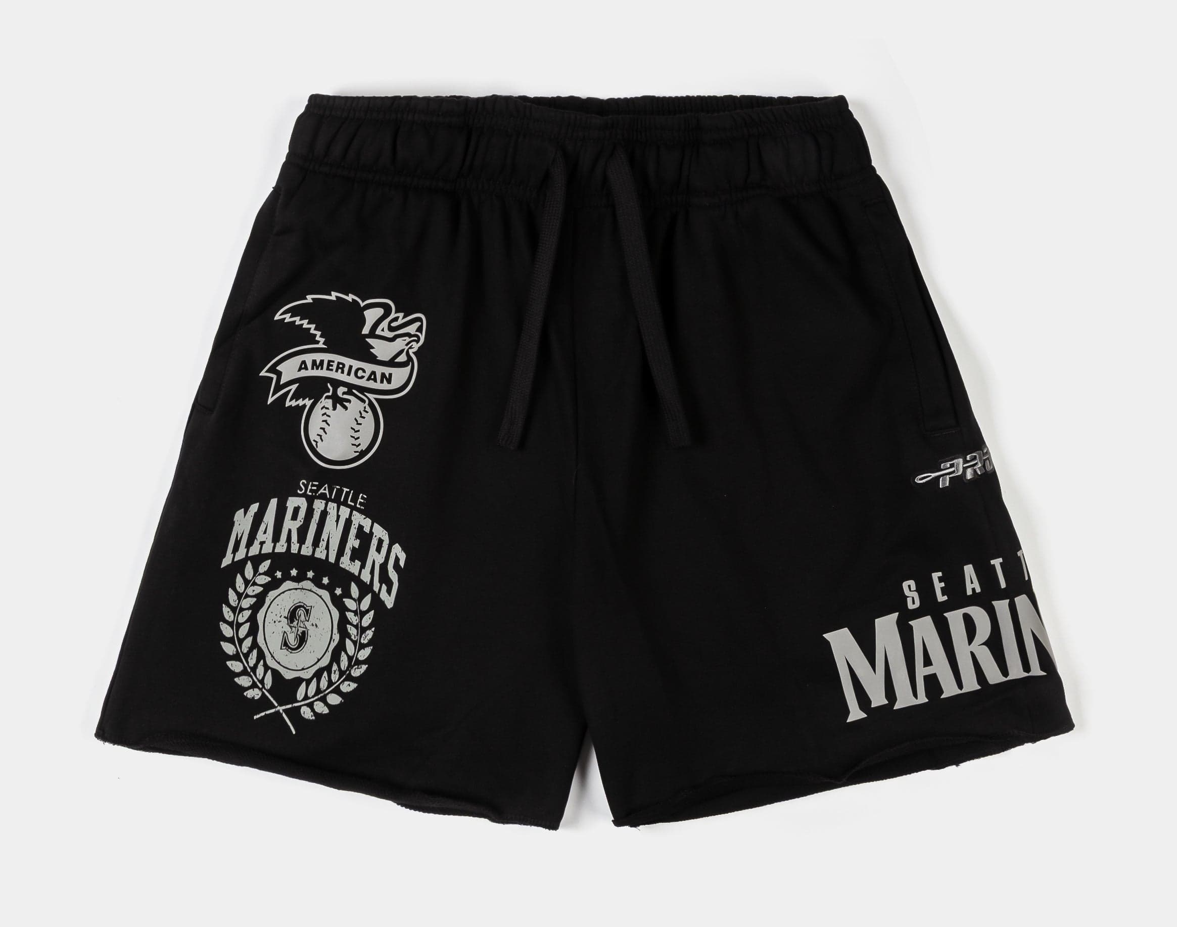 Seattle Mariners Street Team Fleece Mens Shorts (Black/Gray)