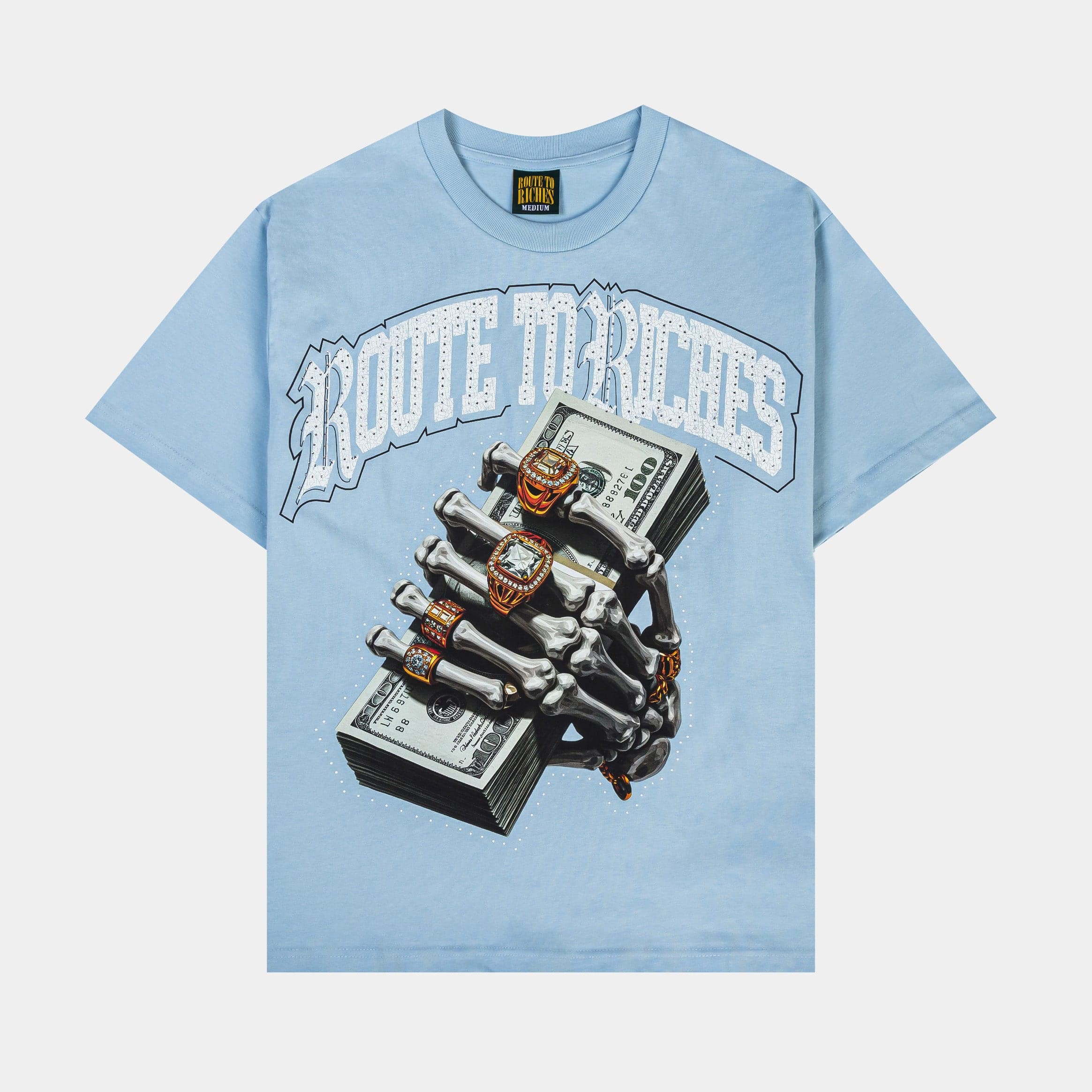Cash In Hand Mens Short Sleeve Shirt (Blue/White)