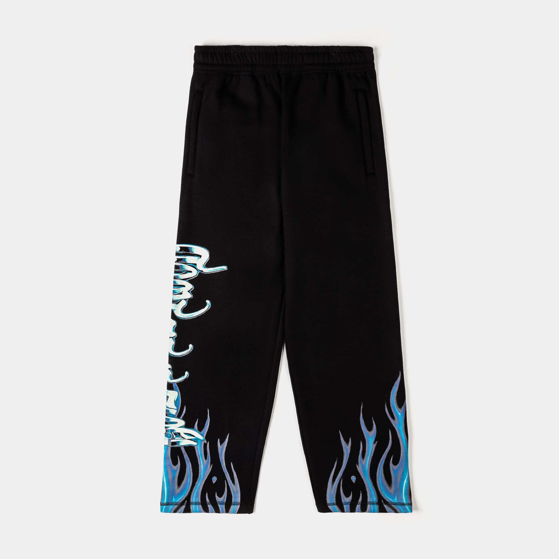 SP x Boyz N The Hood Flames Fleece Mens Sweatpants (Black/Blue)