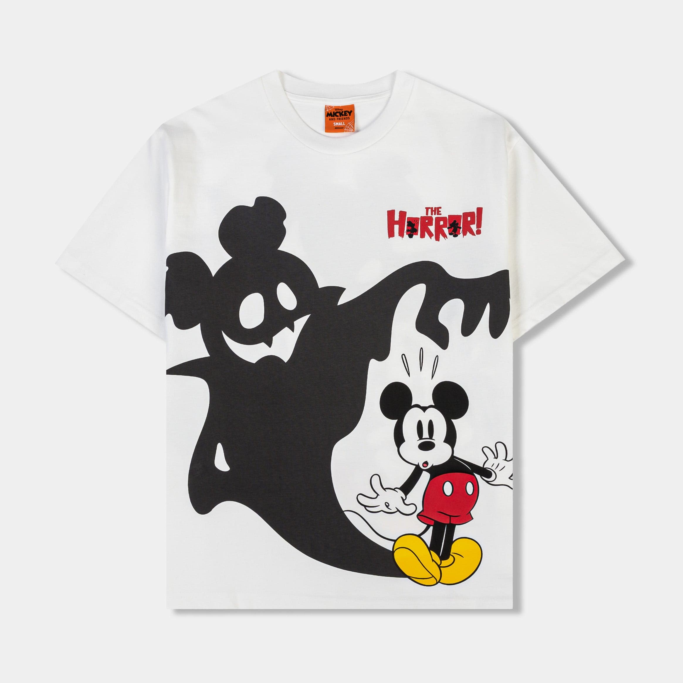 Disney Mickey And Friends By Shoe Palace Don't Look Back Mens Short Sleeve Shirt (White/Red)