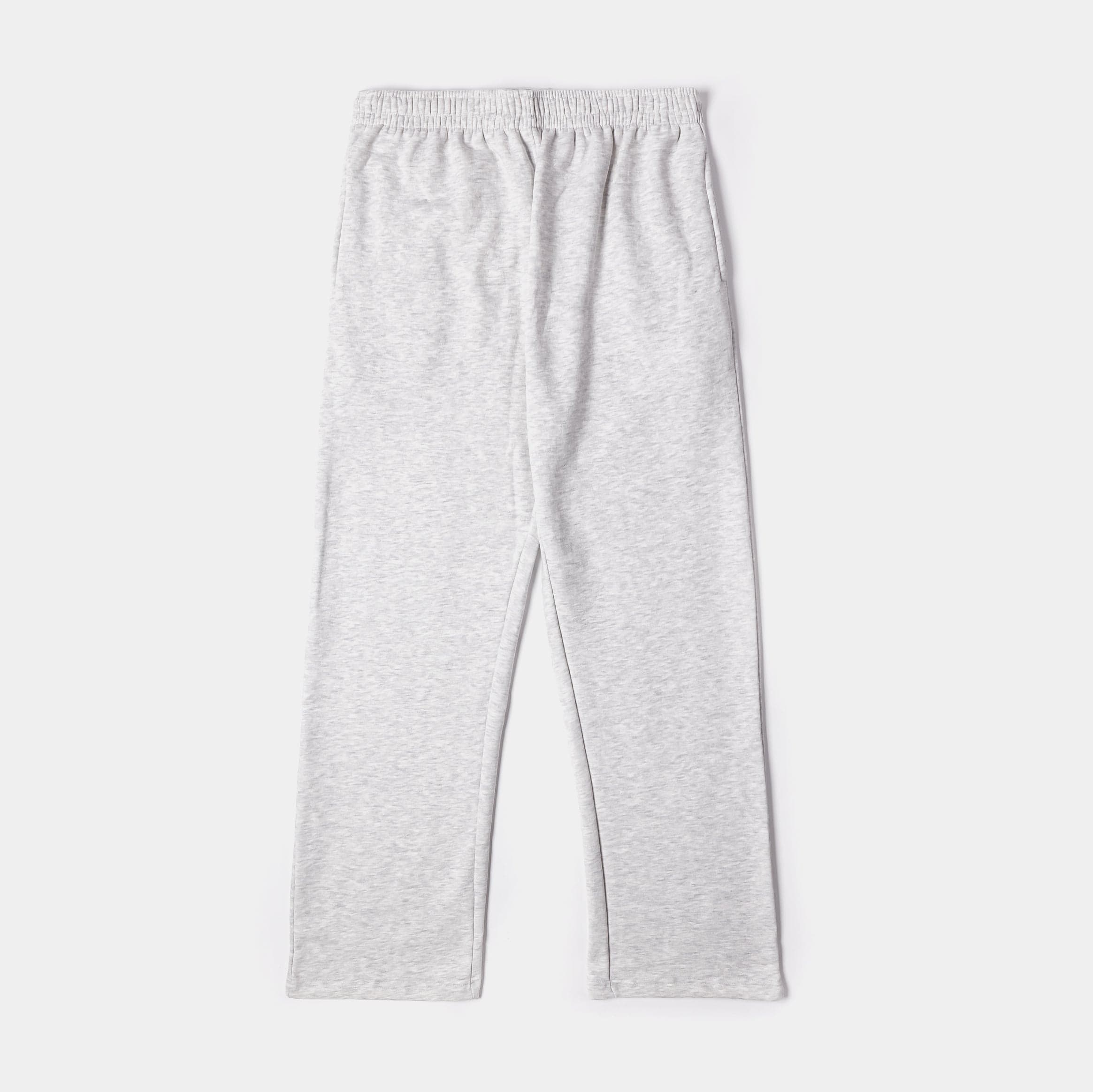 Wide Leg Fleece Mens Pants (Light Grey)
