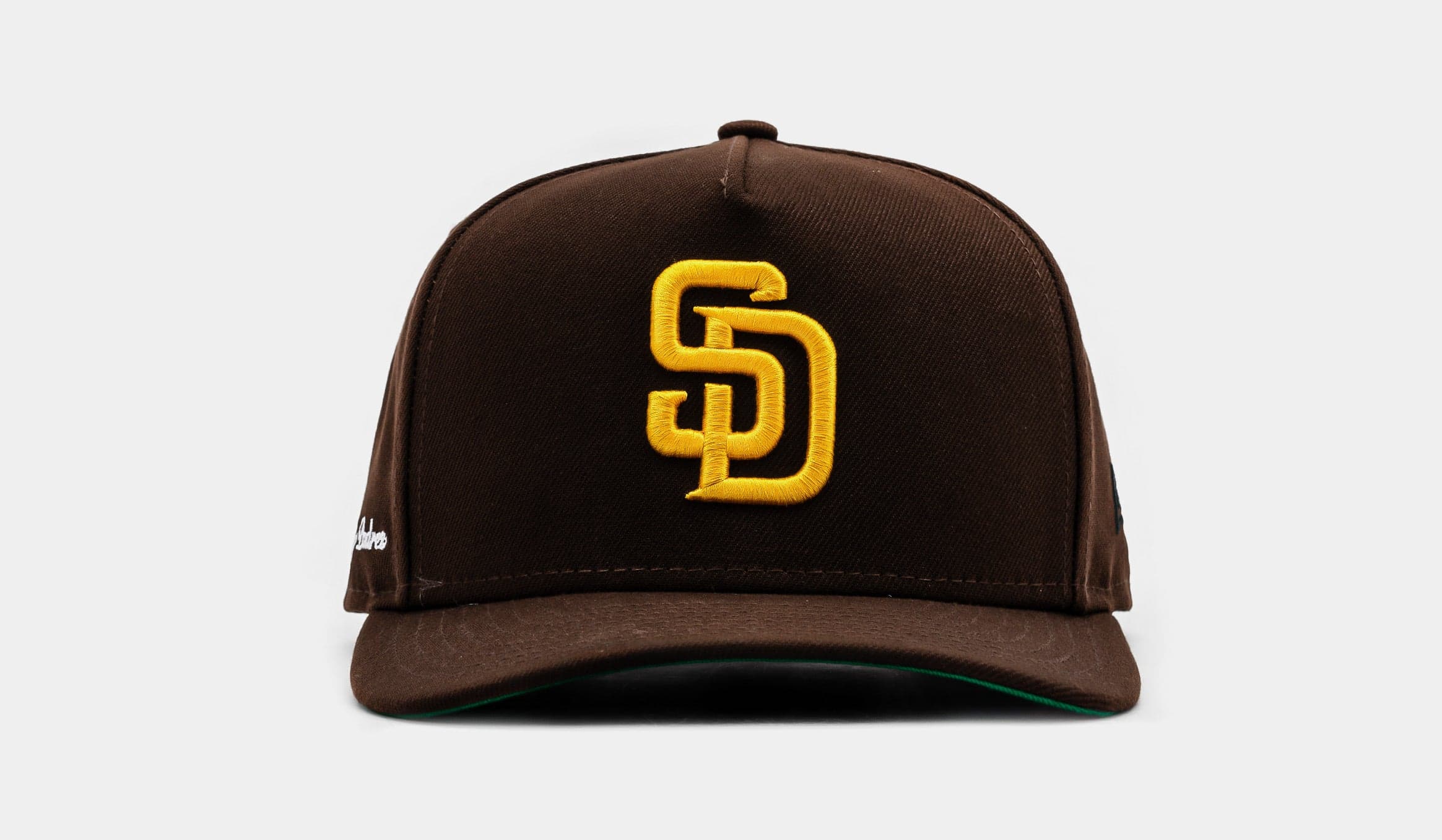Shoe Palace Exclusive San Diego Padres Side Script 950AF Snapback Mens Hat (Brown/Yellow)