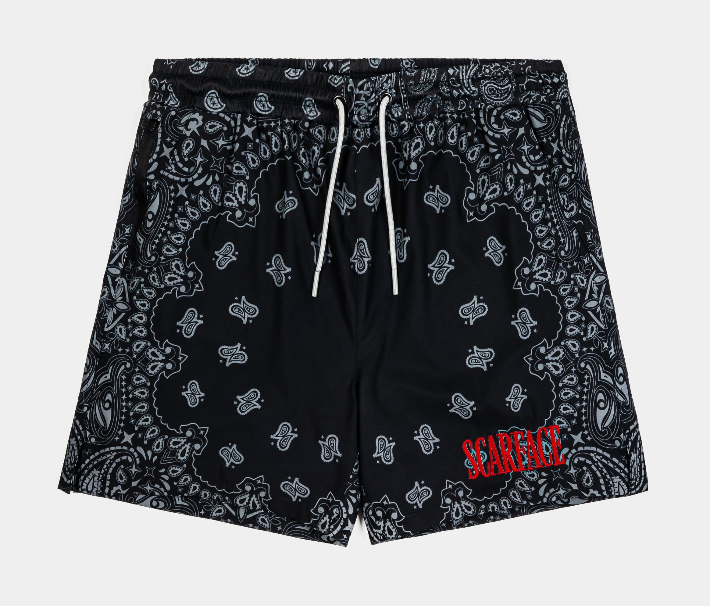 SP x Scarface Paisley All Over Print Hybrid Mens Shorts (Black/Grey)
