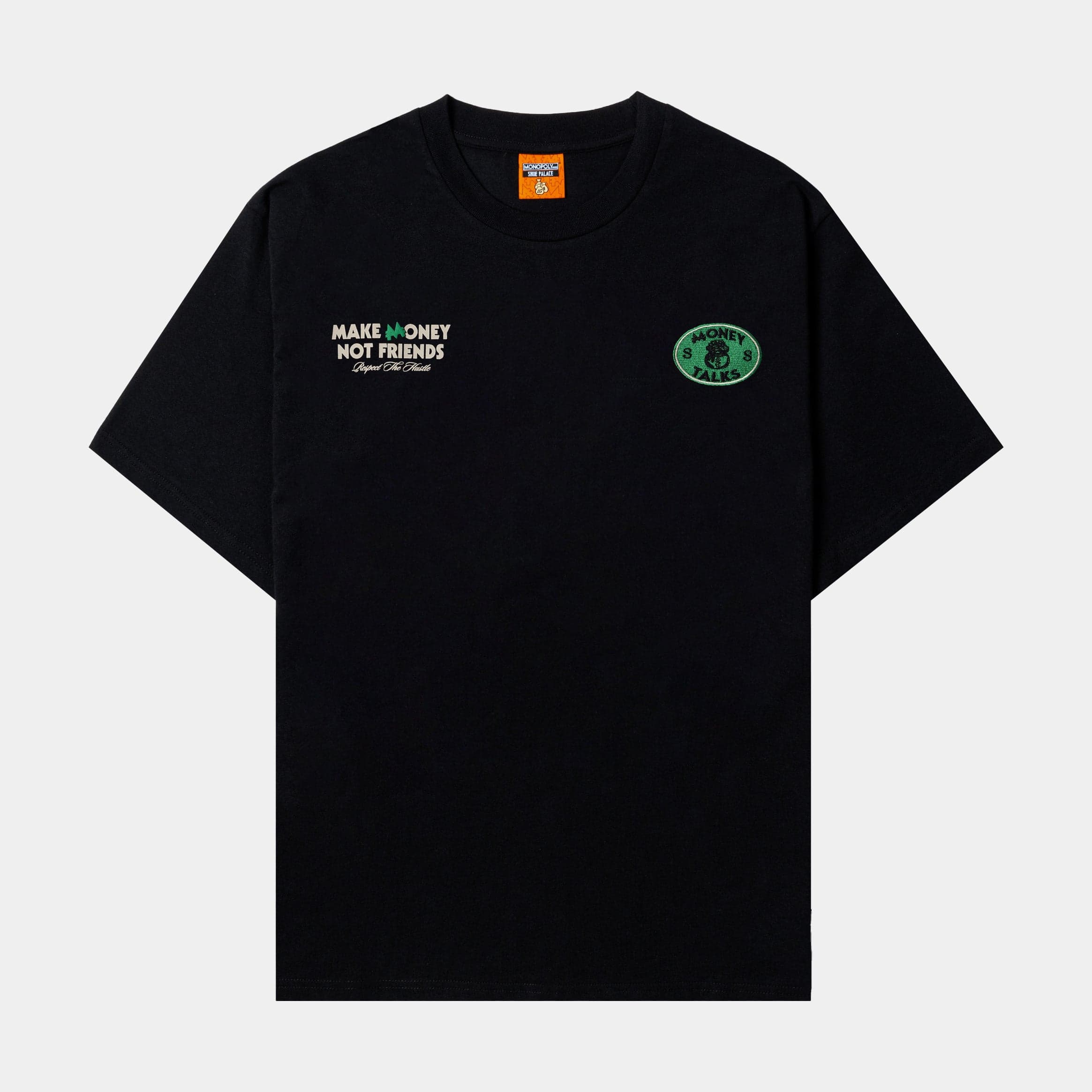 SP x Monopoly Silence Pays Mens Short Sleeve Shirt (Black/Green)
