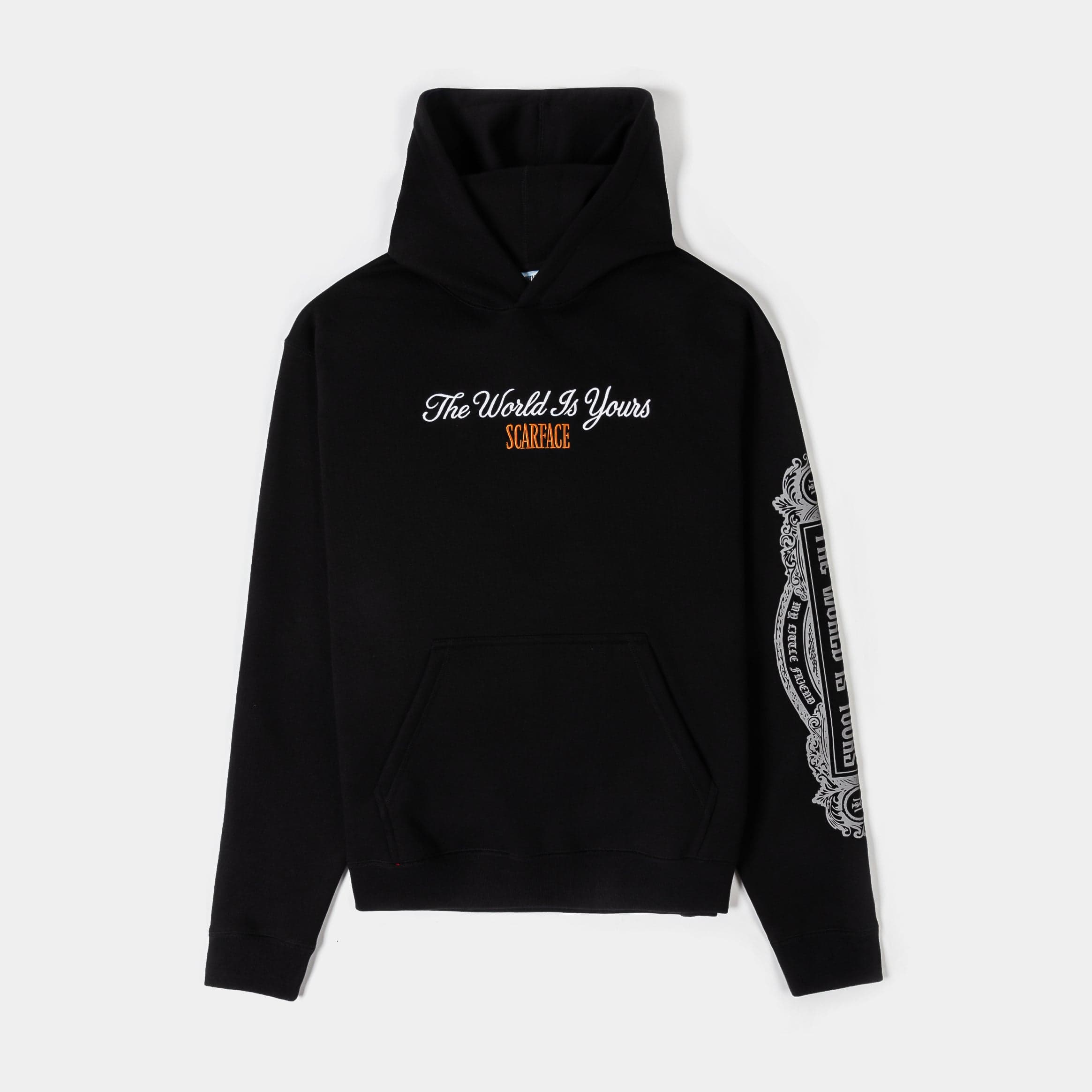 SP x Scarface Sunset Fleece Pullover Mens Hoodie (Black/Orange)