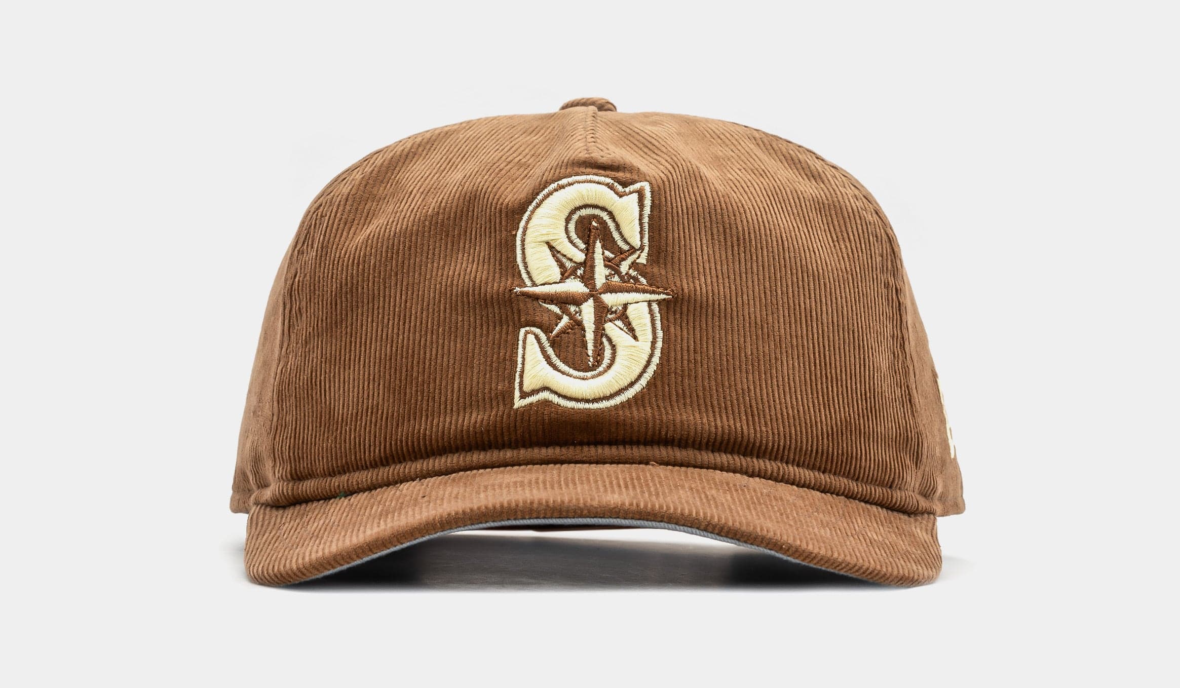 Seattle Mariners Golfer Snapback Mens Hat (Brown/White)