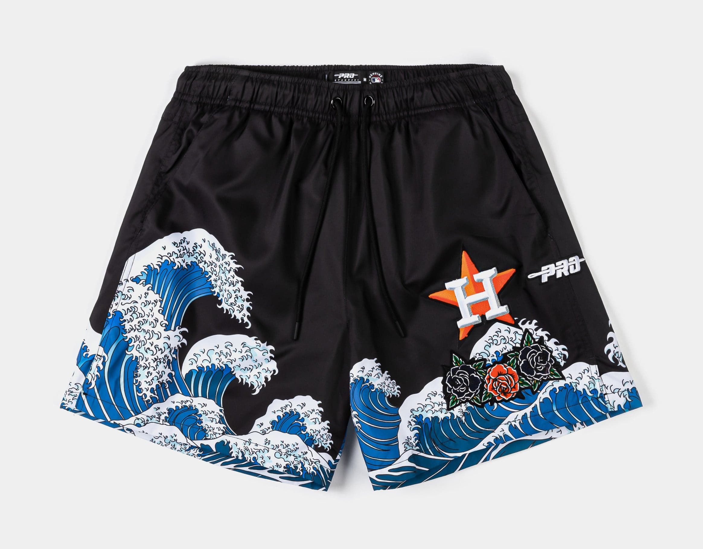 Shoe Palace Exclusive Houston Astros Waves And Roses Mens Shorts (Black/Blue)