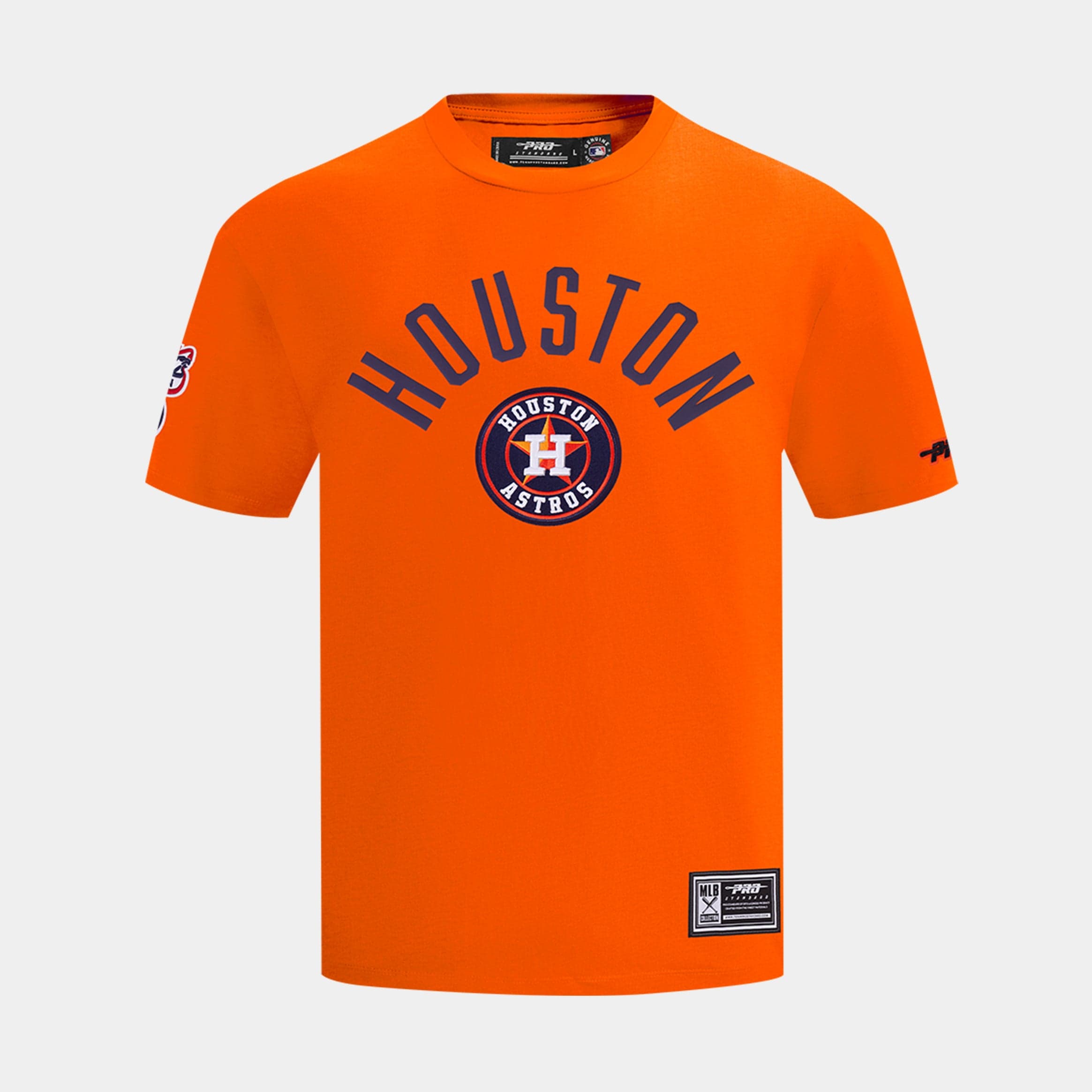 Shoe Palace Exclusive Houston Astros Playback Drop Shoulder Mens Short Sleeve Shirt (Orange/Blue)
