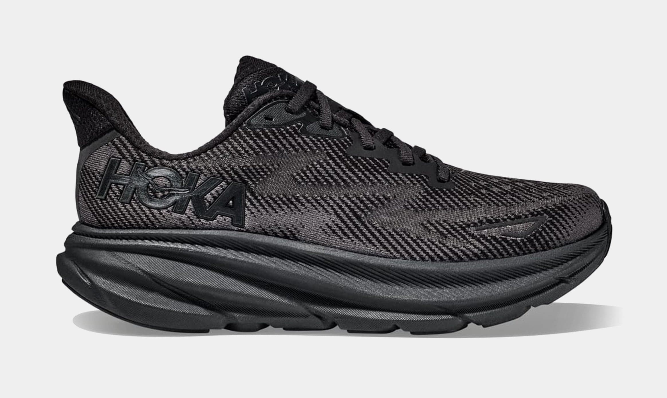 Clifton 9 Mens Running Shoes (Black) Final Sale