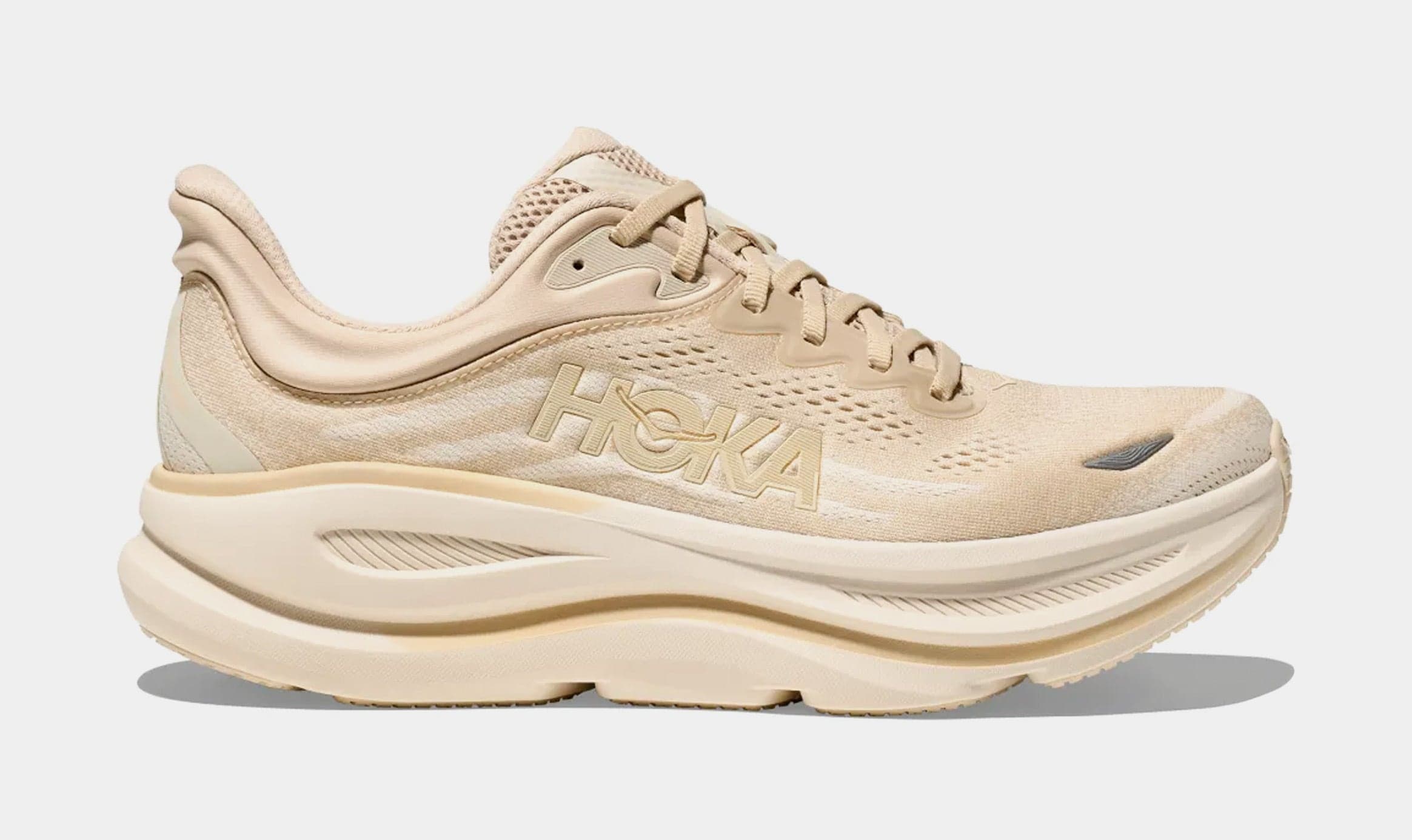 Bondi 9 Mens Running Shoes (Oatmeal/Oat Milk)