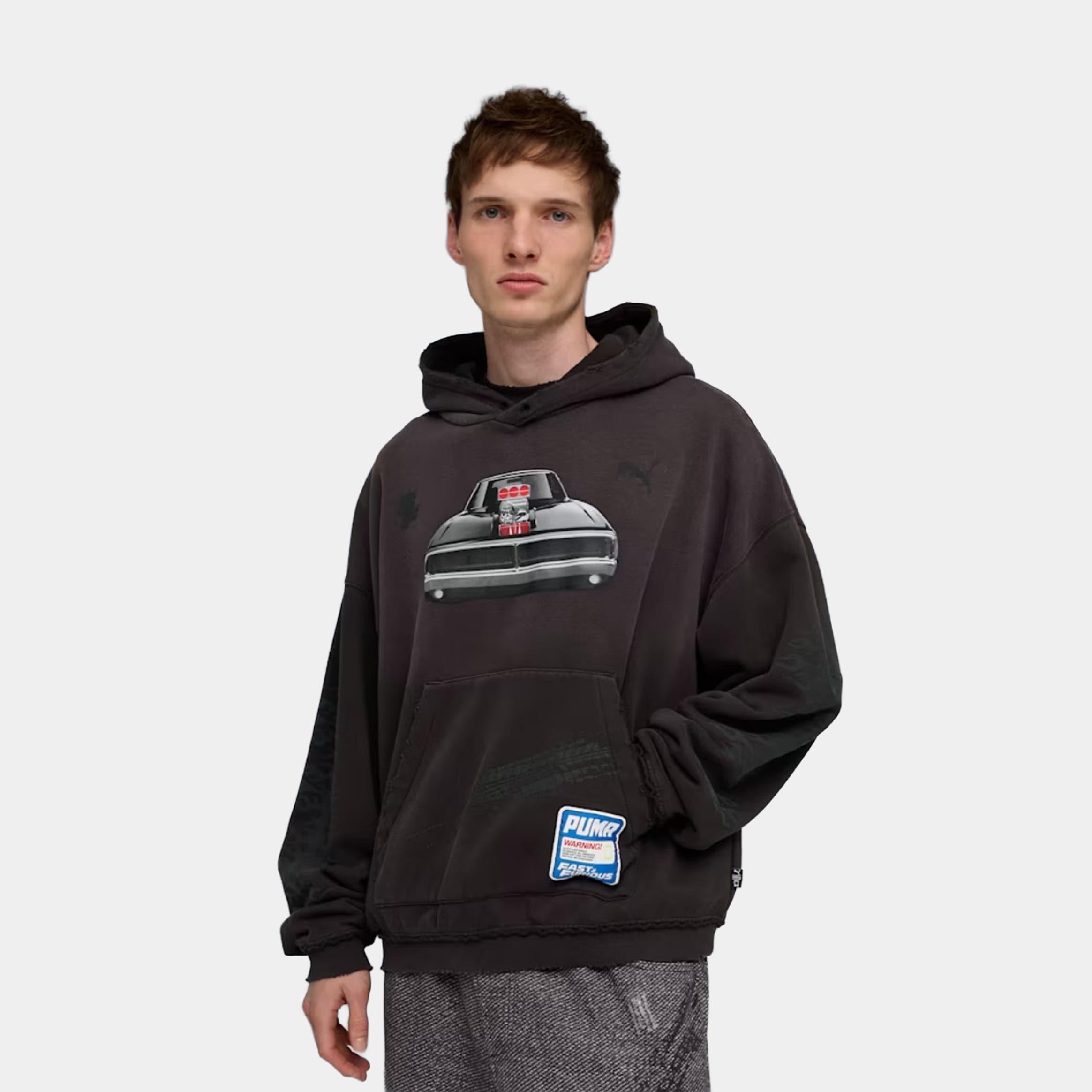 Fast & Furious Pullover Fleece Mens Hoodie (Puma Black)