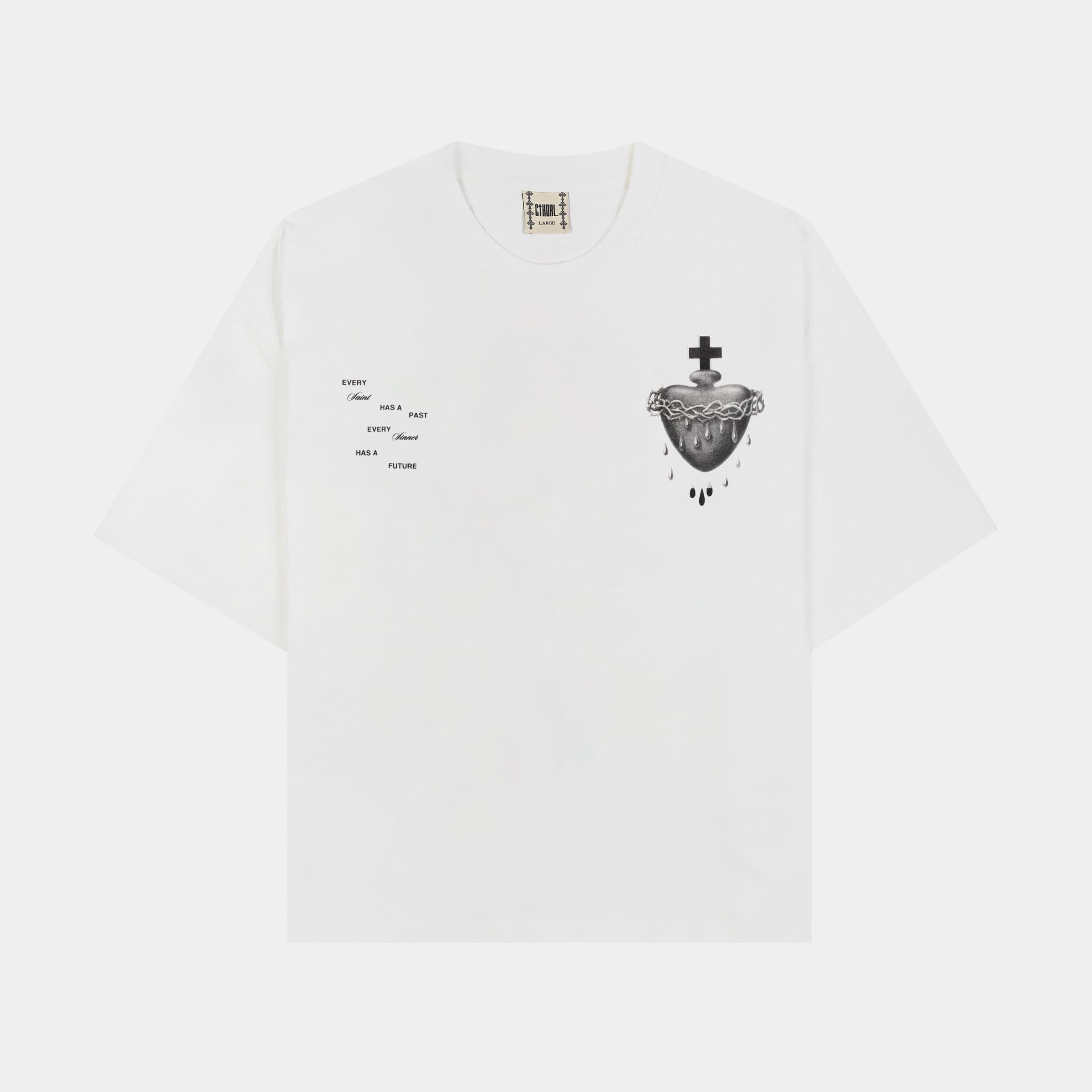 The Heart Mens Short Sleeve Shirt (Black/White)