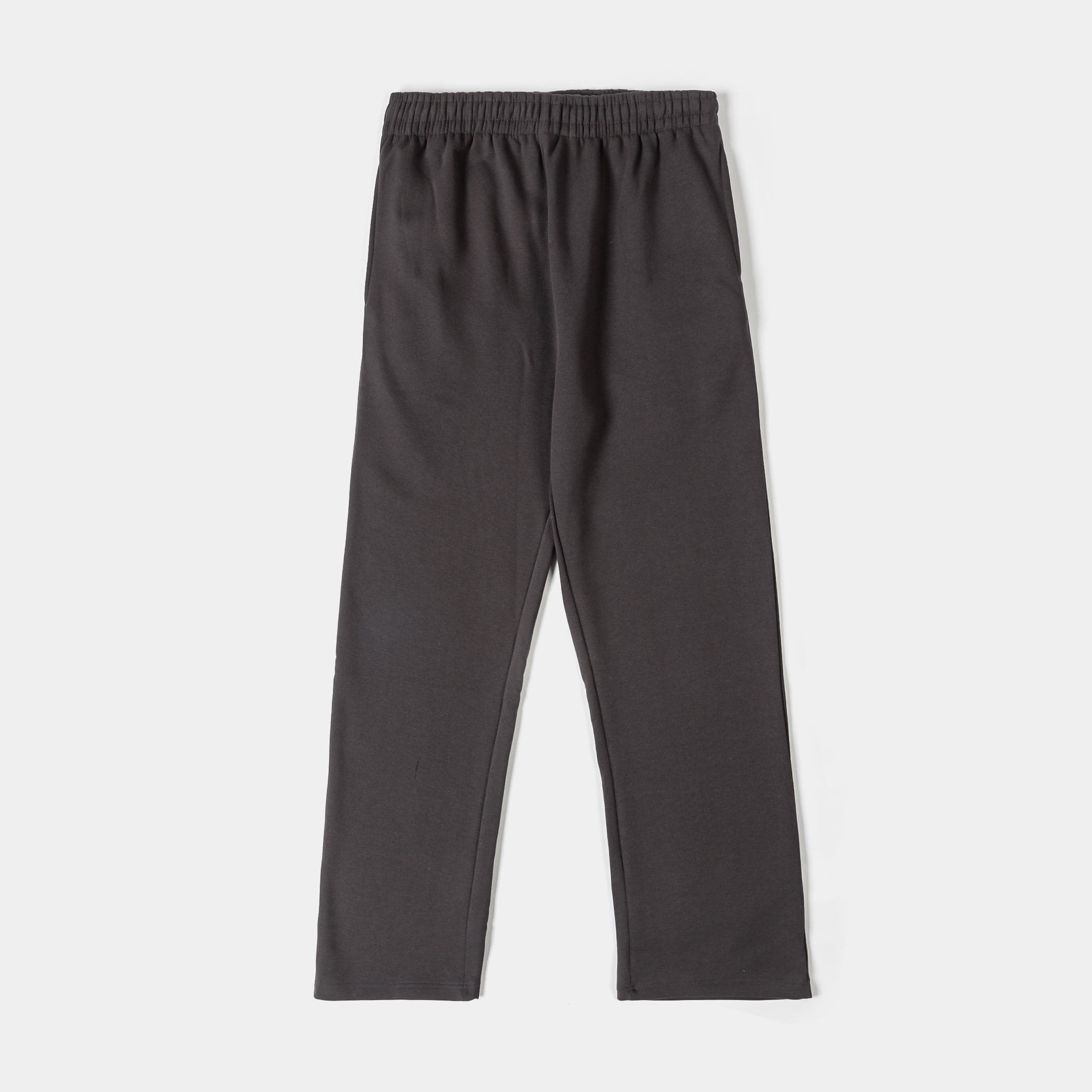 Wide Leg Fleece Mens Pants (Grey)