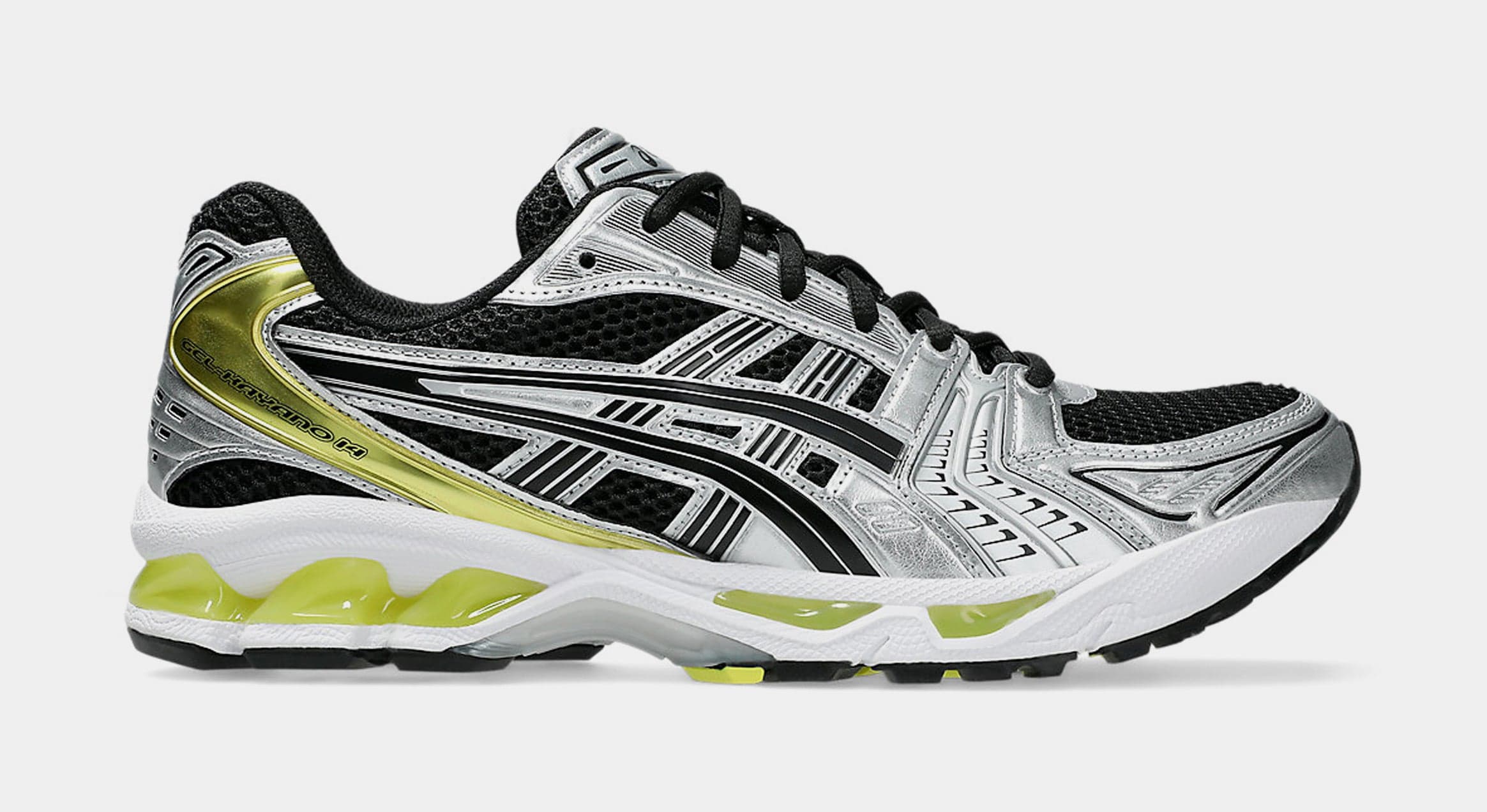 Gel Kayano 14 Mens Running Shoes (Black/Lemon Spark)