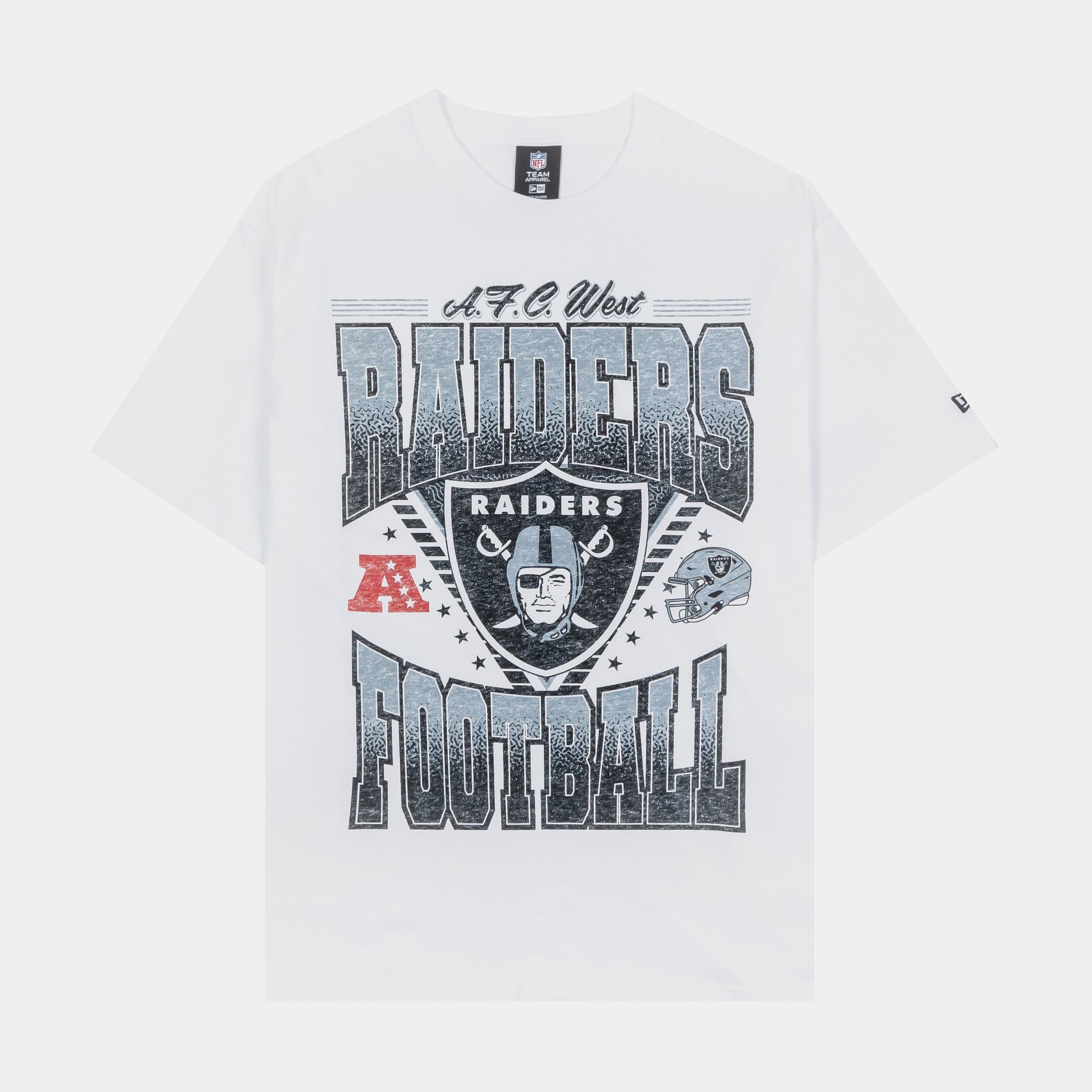 Las Vegas Raiders Sport Classics Mens Short Sleeve Shirt (White/Grey)