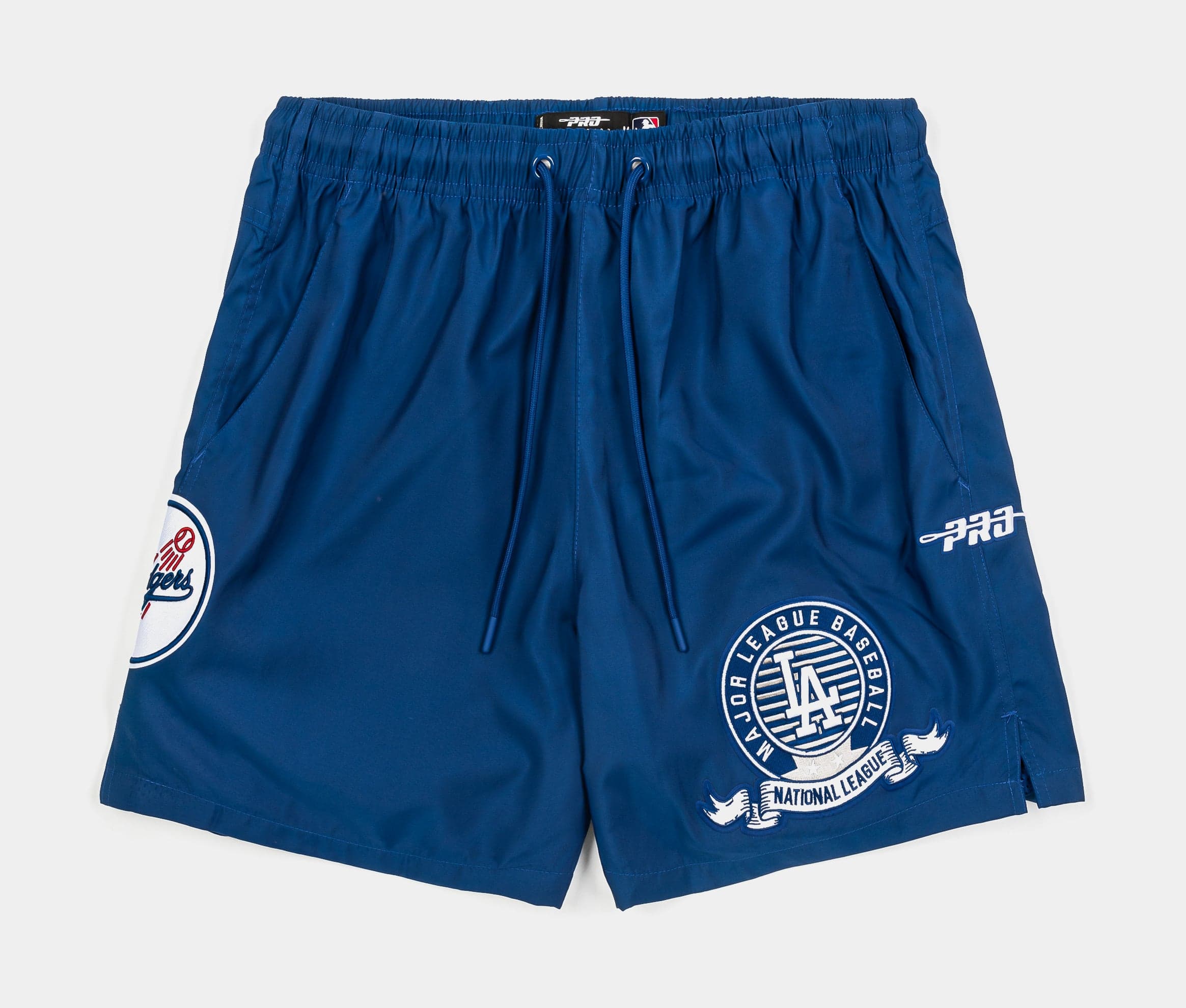 Los Angeles Dodgers Team Badge Woven Mens Shorts (Blue/White)