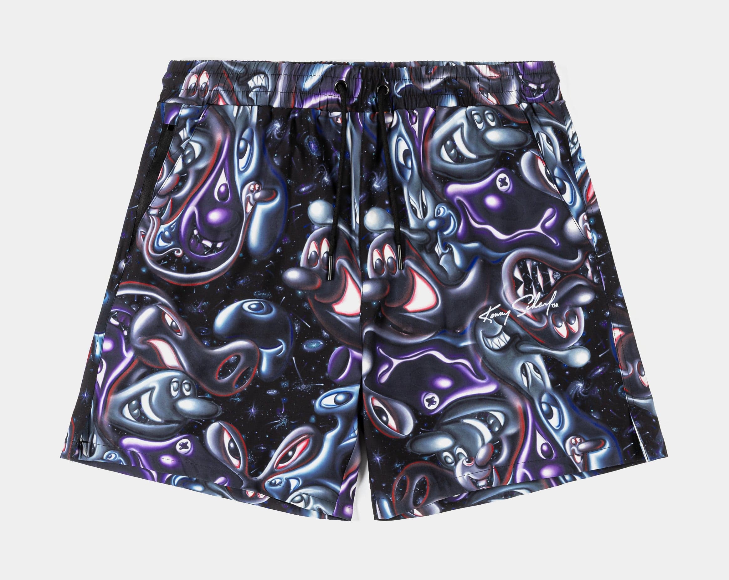 SP x Kenny Scharf All Over Print Hybrid Mens Shorts (Black/Multicolor)