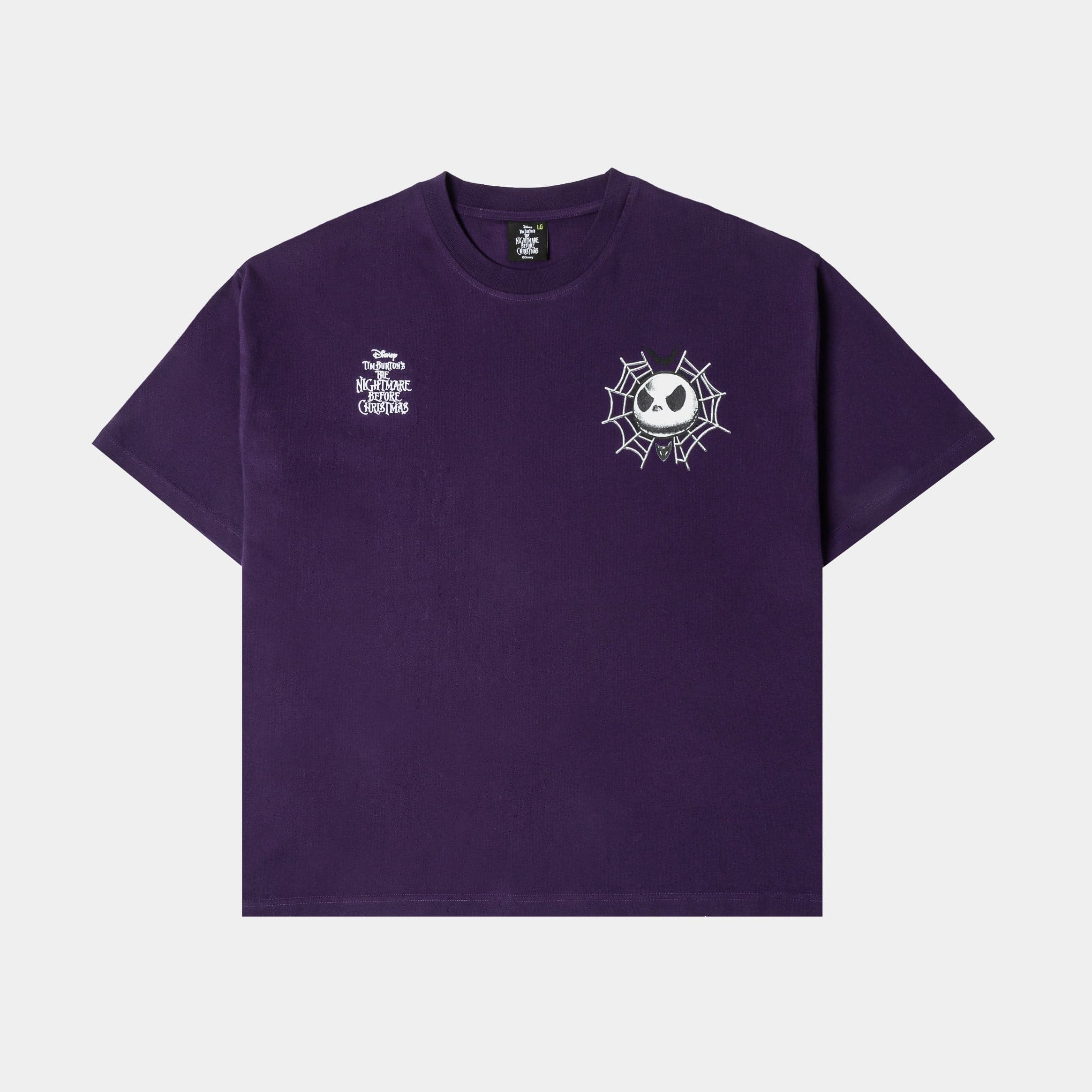 The Nightmare Before Christmas By Shoe Palace The Lovers Mens Short Sleeve Shirt (Purple/White)