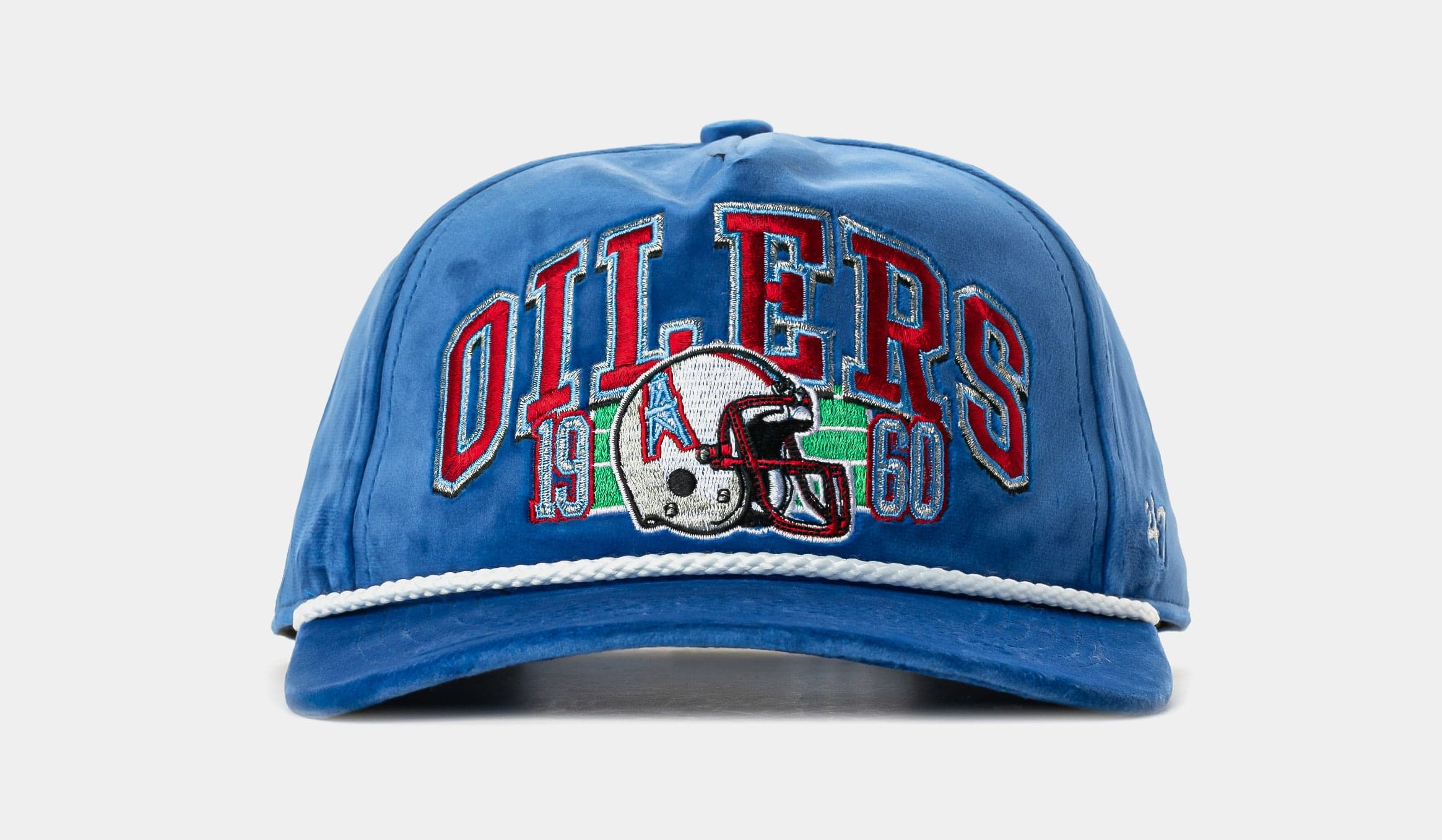 Houston Oilers Go Big Hitch Snapback Mens Hat (Blue/White)