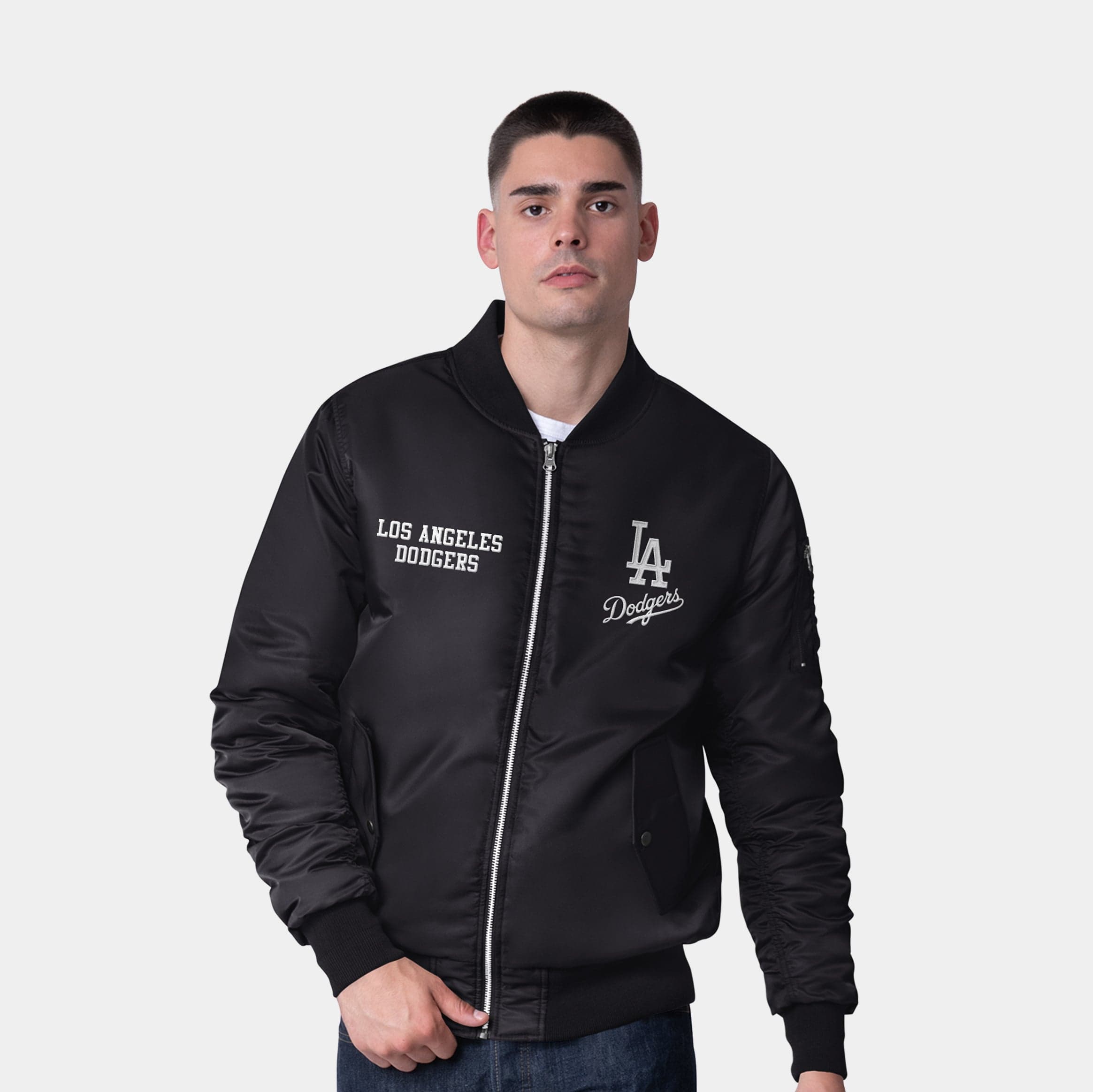Shoe Palace Exclusive Los Angeles Dodgers Mens Jacket (Black/White)