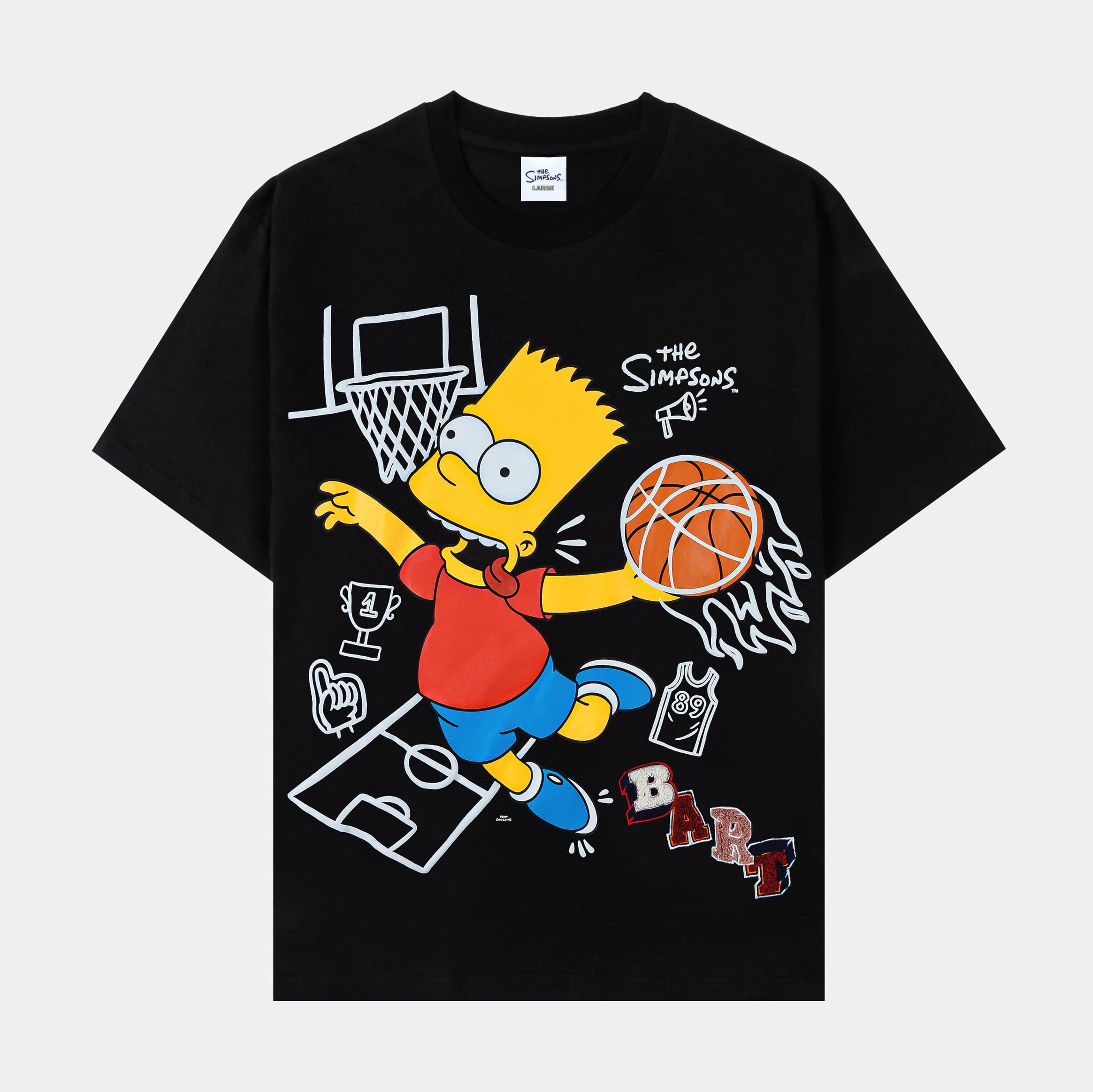 The Simpsons By Shoe Palace Basketball Mens Short Sleeve Shirt (Black/White)