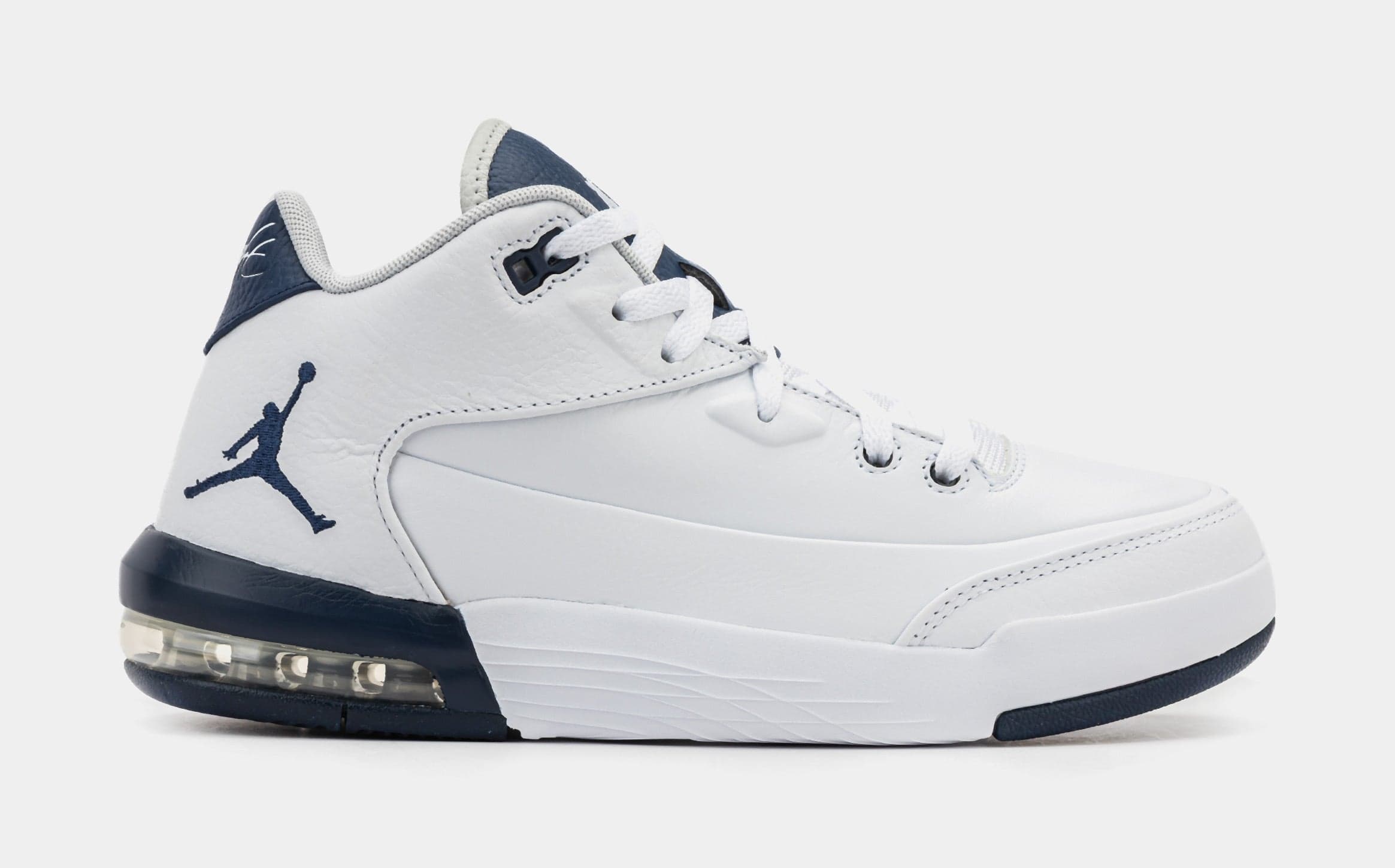 Flight Origin 3 Mens Basketball Shoes (White/Midnight Navy/Neutral Grey)