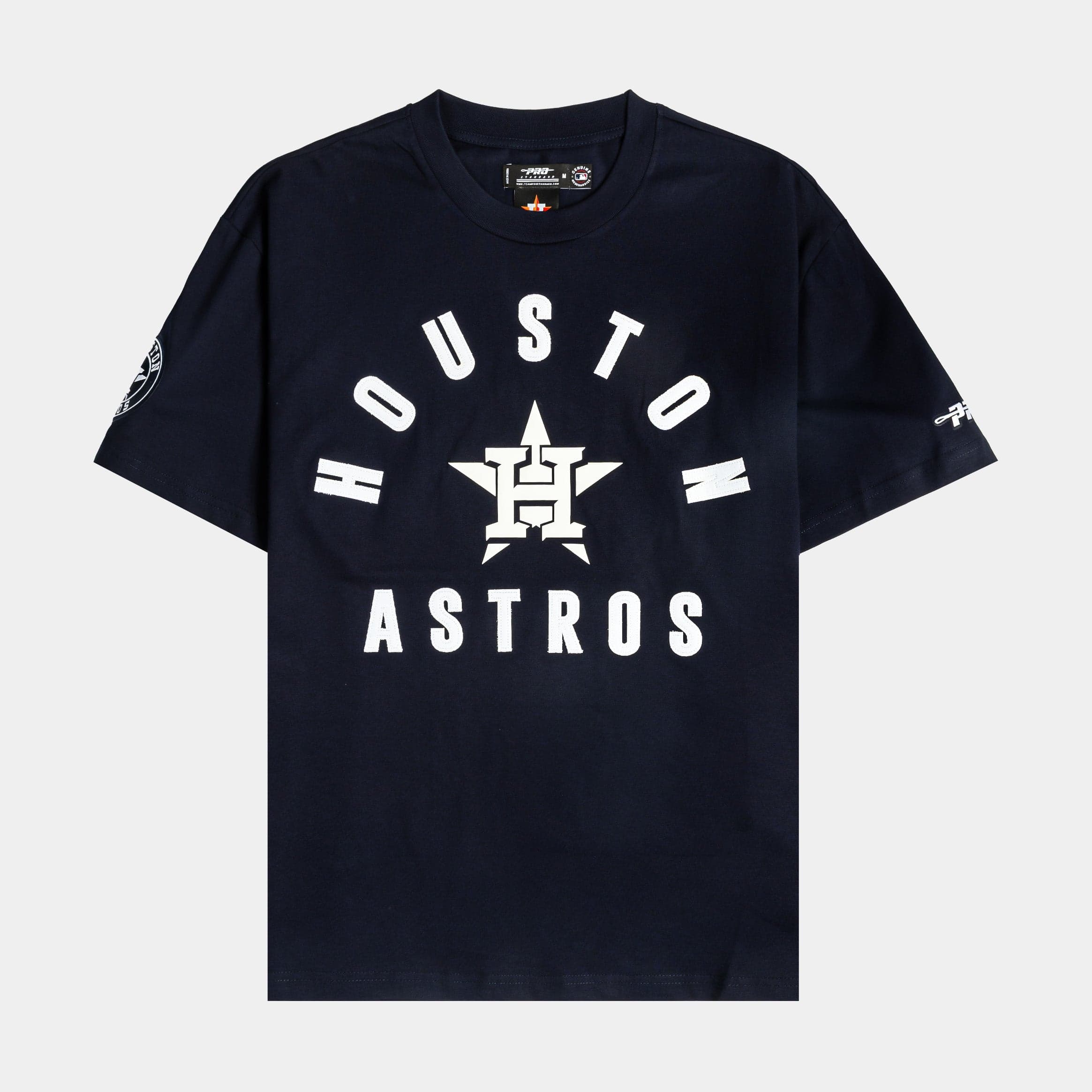 Houston Astros All Pro Drop Shoulder Mens Short Sleeve Shirt (Navy/White)