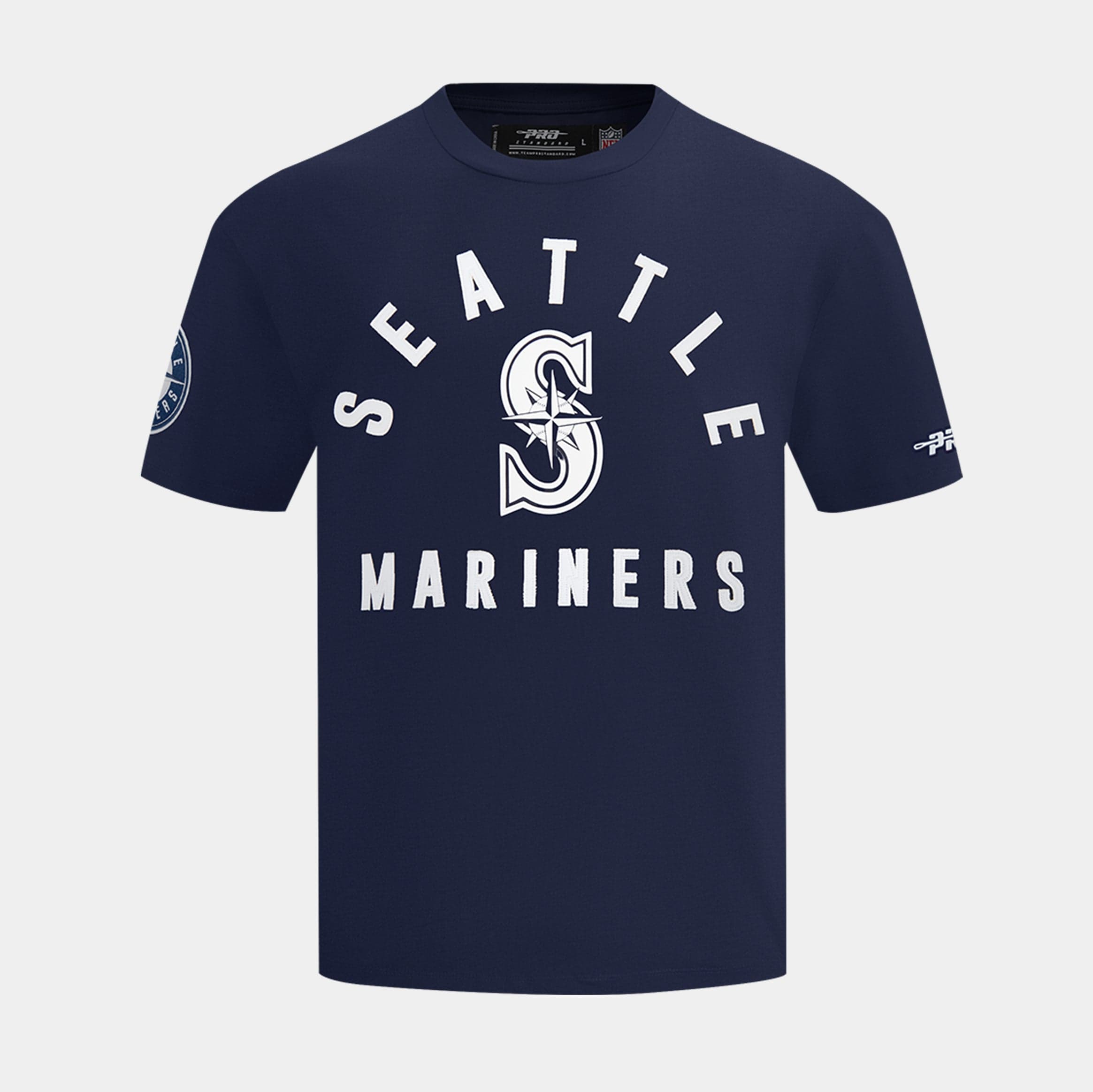 Seattle Mariners All Pro Mens Short Sleeve Shirt (Navy/White)