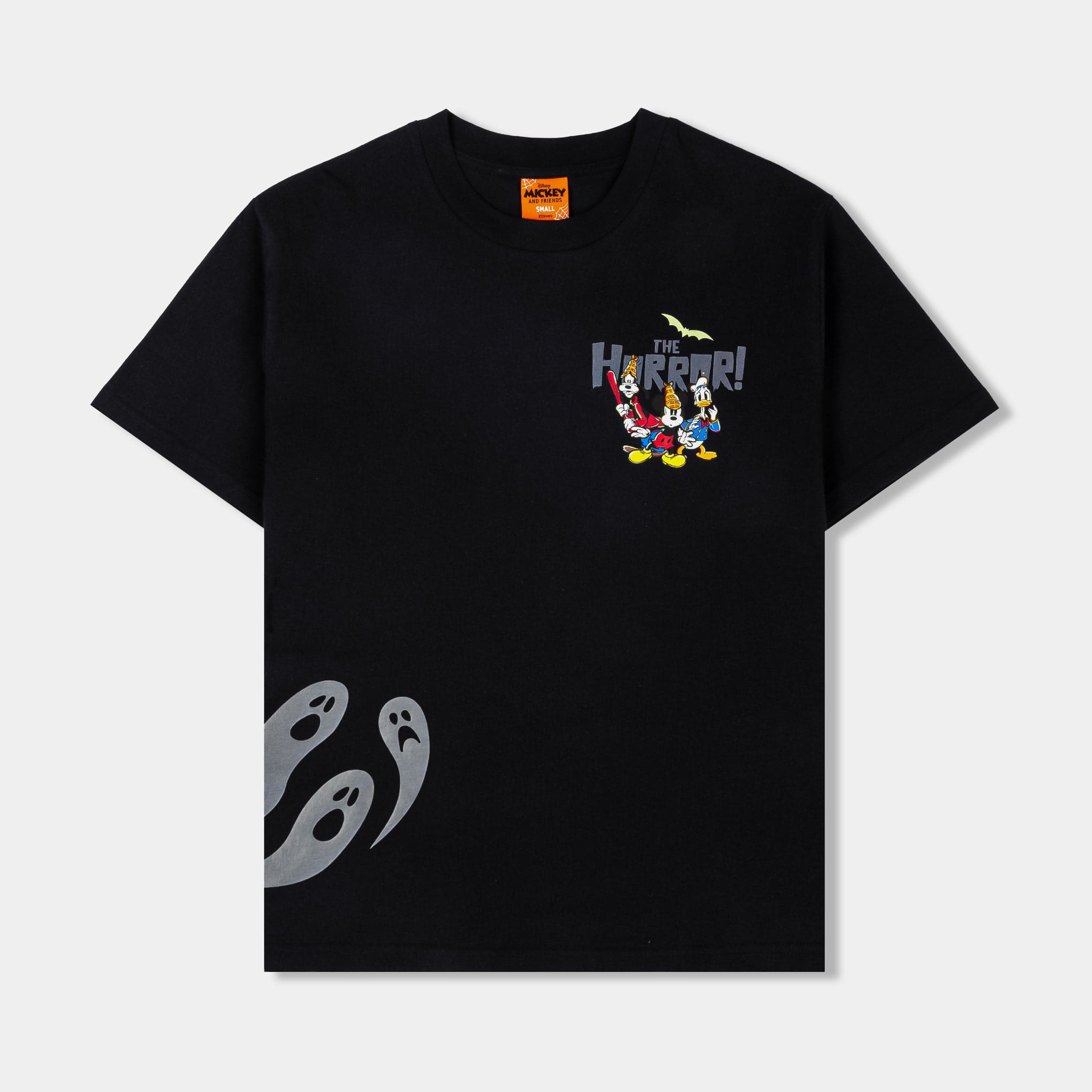 Disney Mickey And Friends By Shoe Palace Mens Short Sleeve Shirt (Black/Orange)