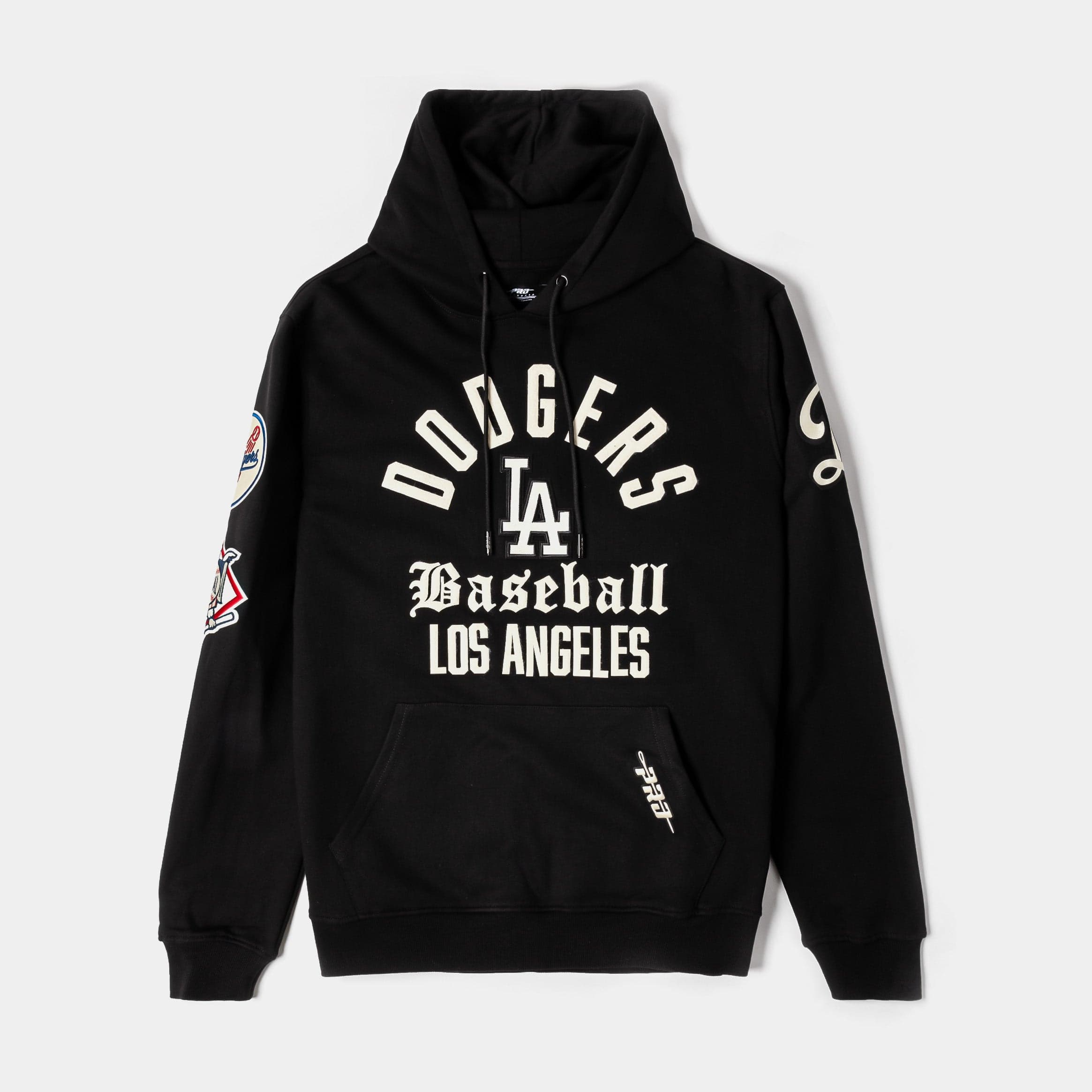 Los Angeles Dodgers Modern Originals Fleece Pullover Mens Hoodie (Black/White)