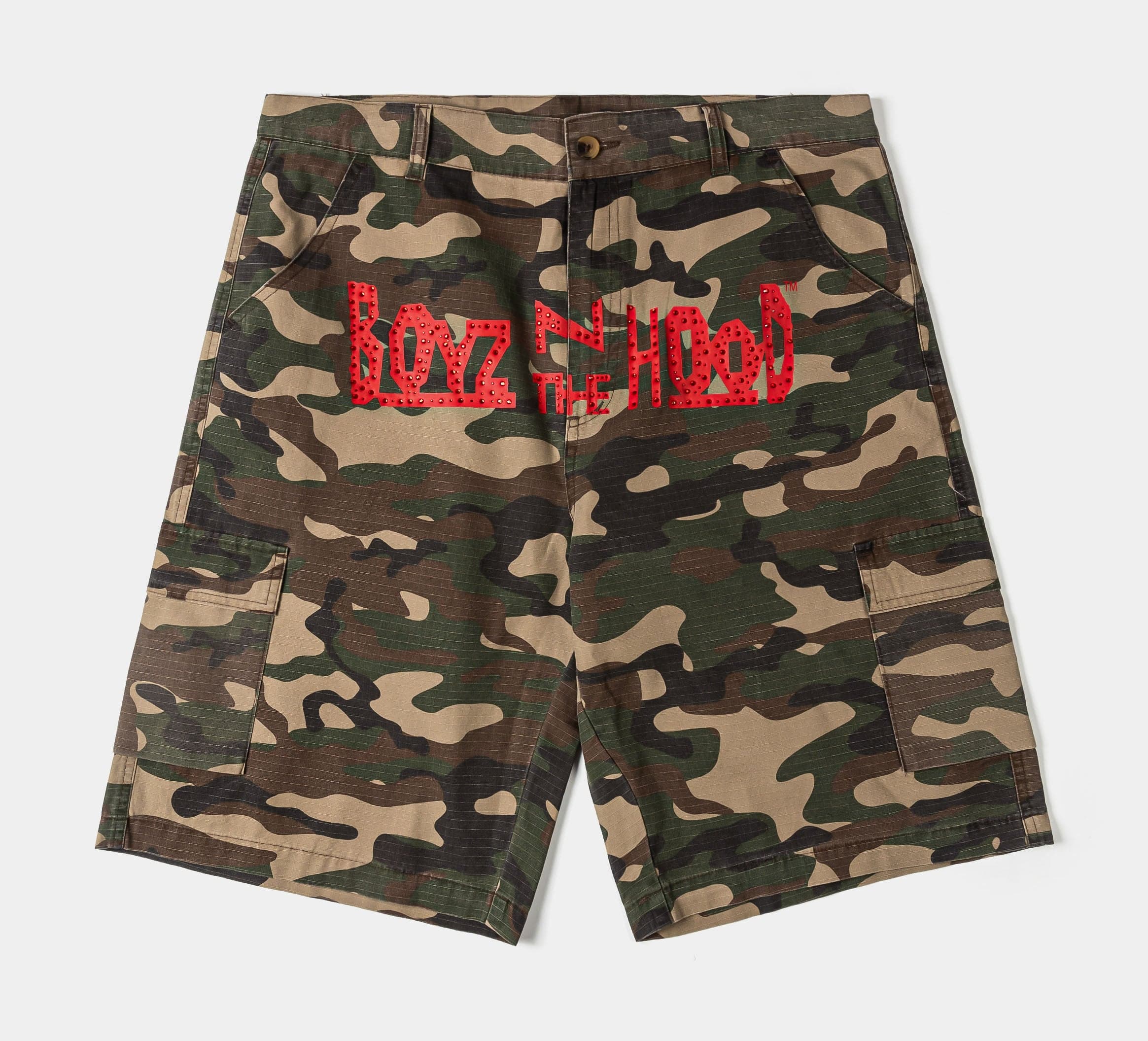 SP x Boyz N The Hood Doughboy Cargo Mens Shorts (Camo/Red)