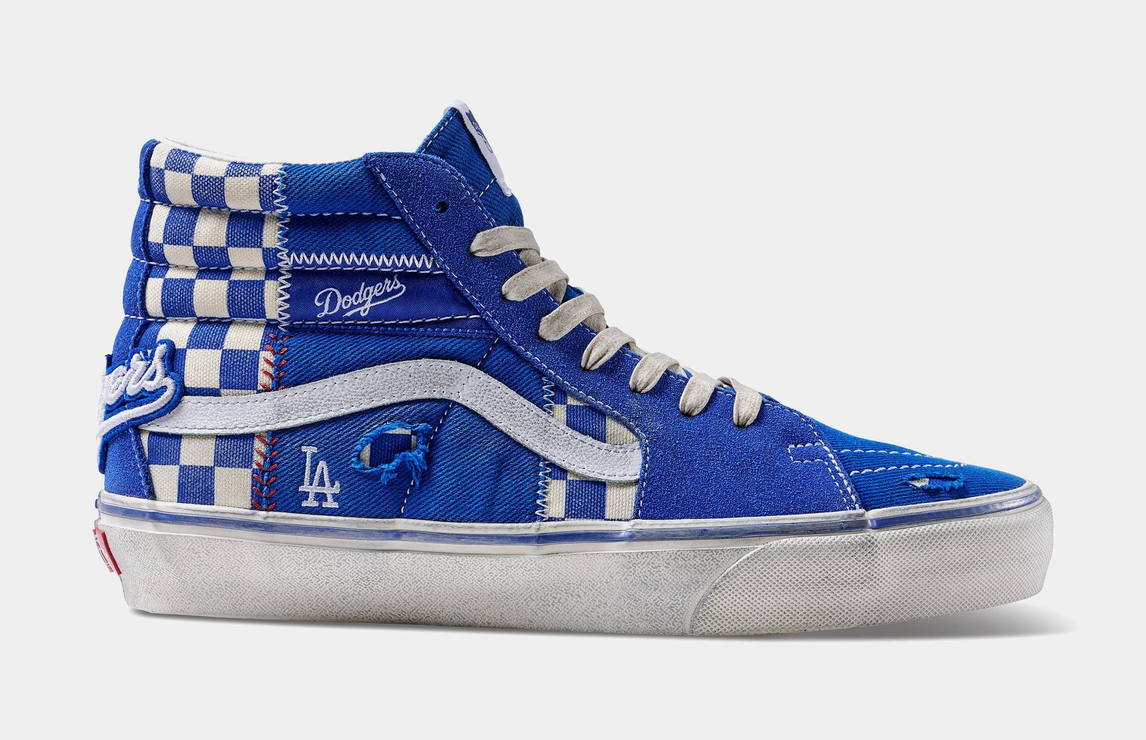 MLB Los Angeles Dodgers Sk8 Hi Mens Lifestyle Shoes (Dodgers Classic Blue/White)