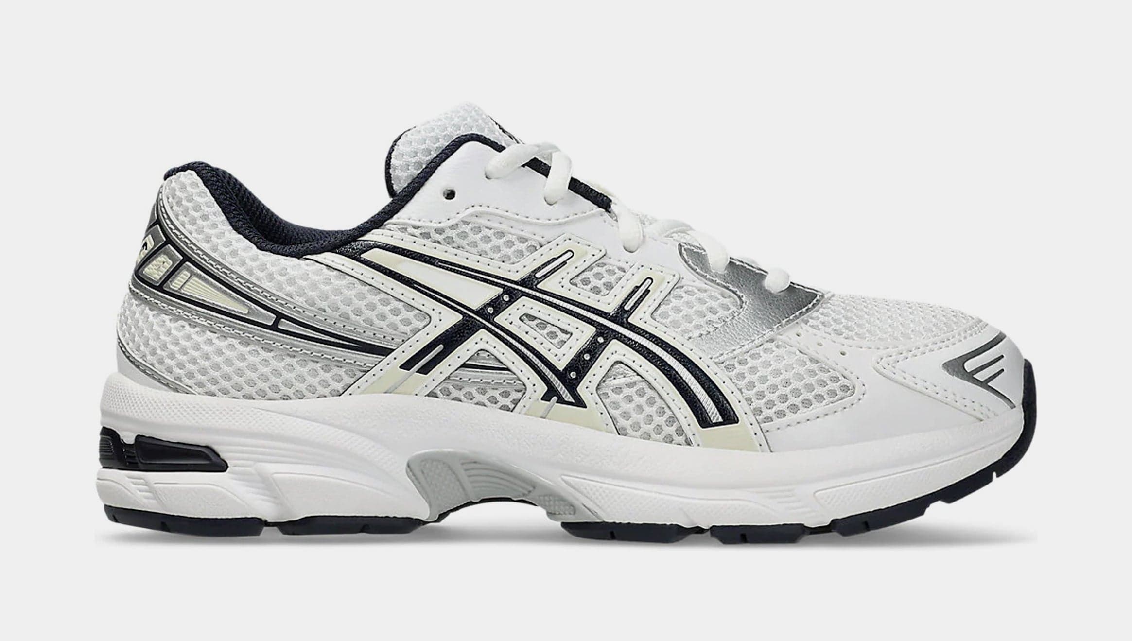 Gel 1130 Grade School Running Shoes (White/Midnight)