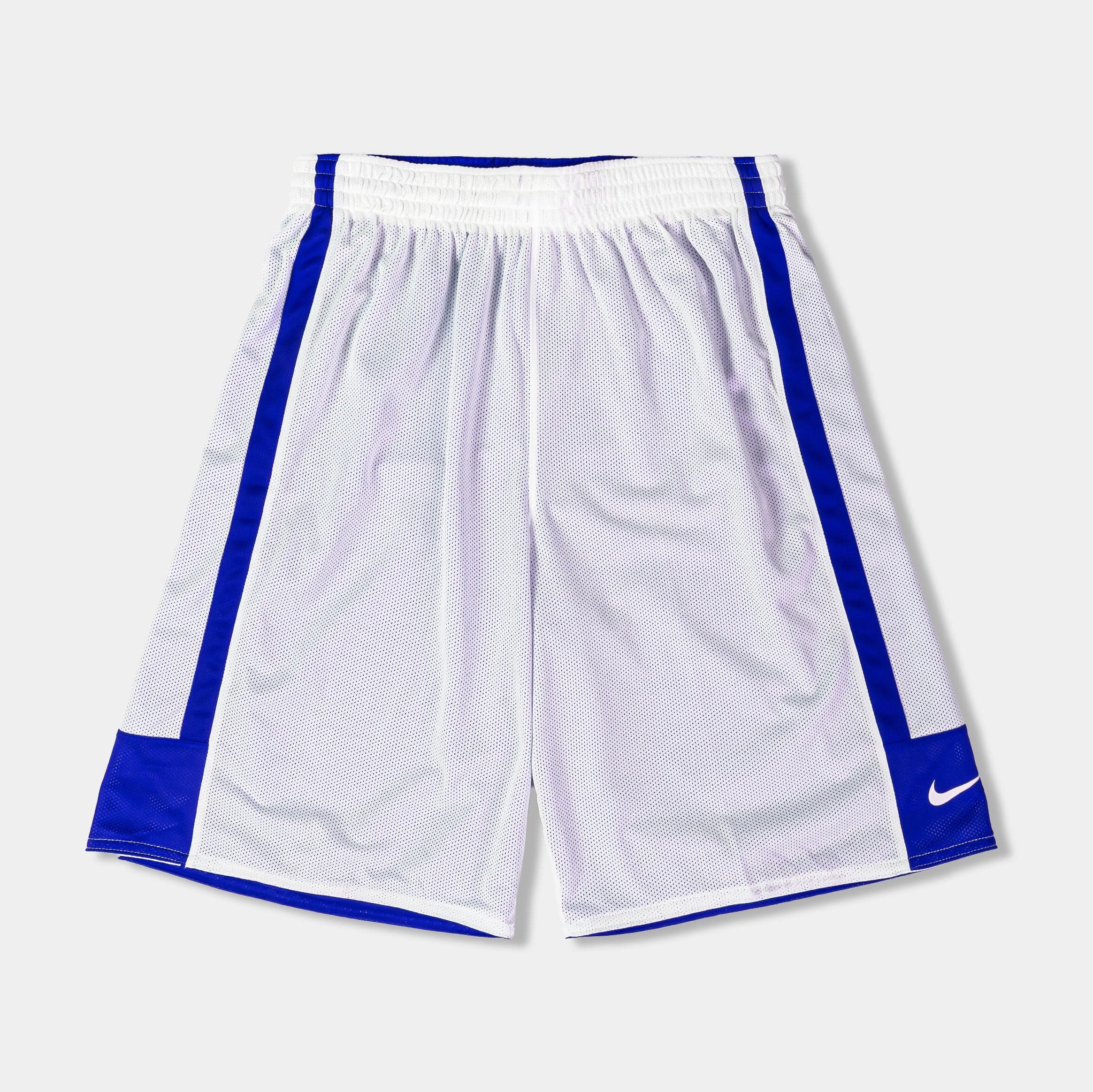 Reversible Dri Fit Basketball Mens Shorts (White/Royal Blue)