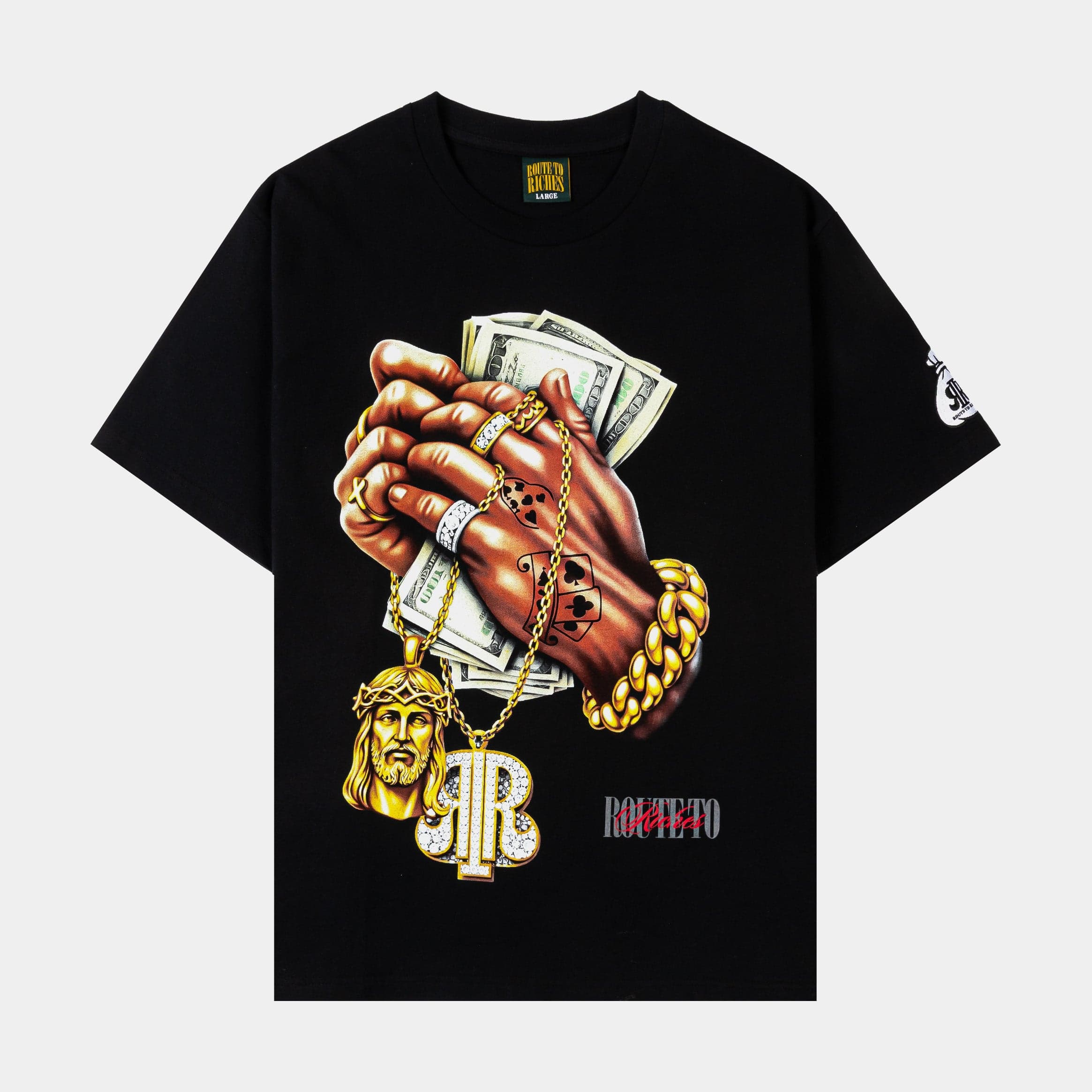 Dirty Hands Mens Short Sleeve Shirt (Black/Green)
