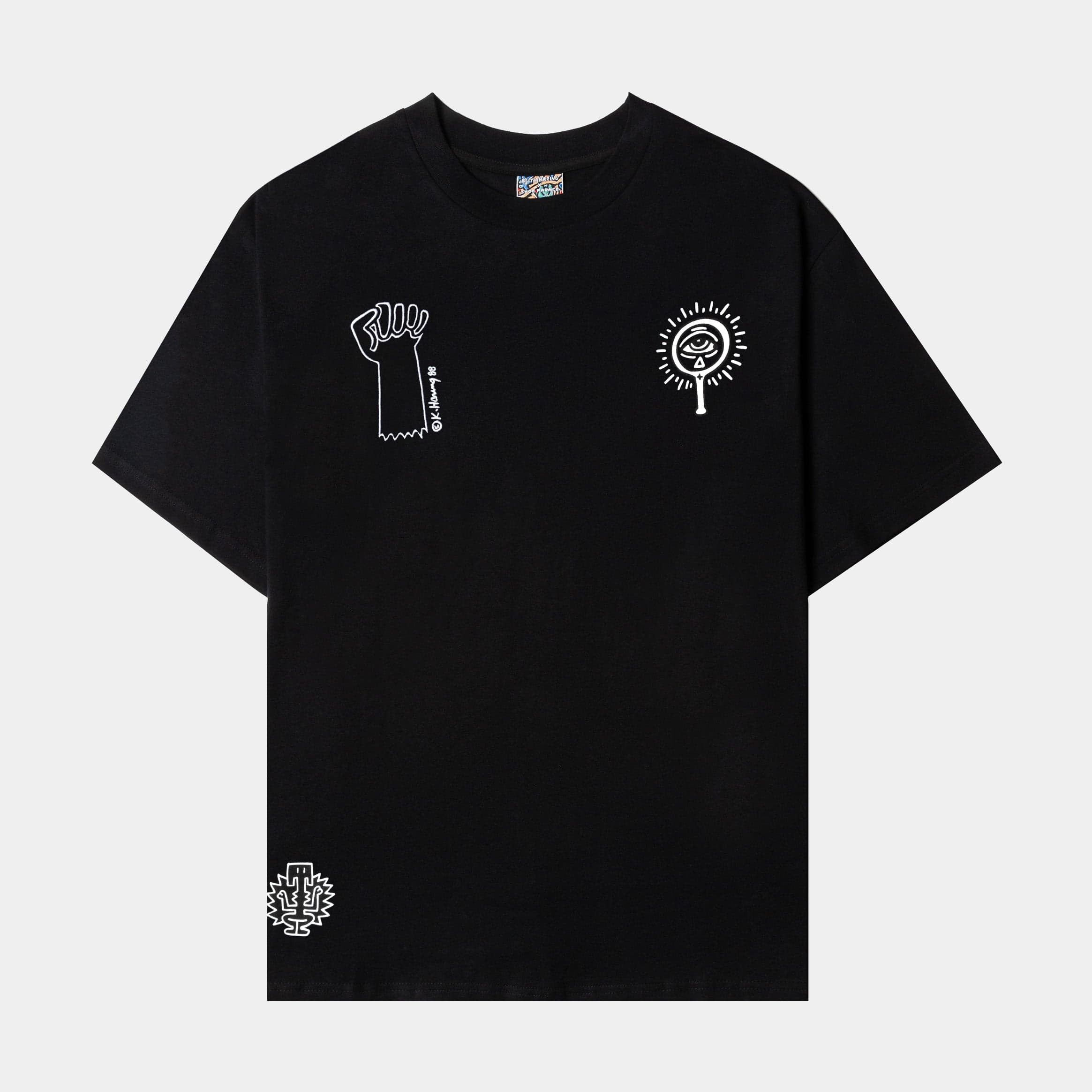 SP x Keith Haring Snake Pyramid Mens Short Sleeve Shirt (Black/White)