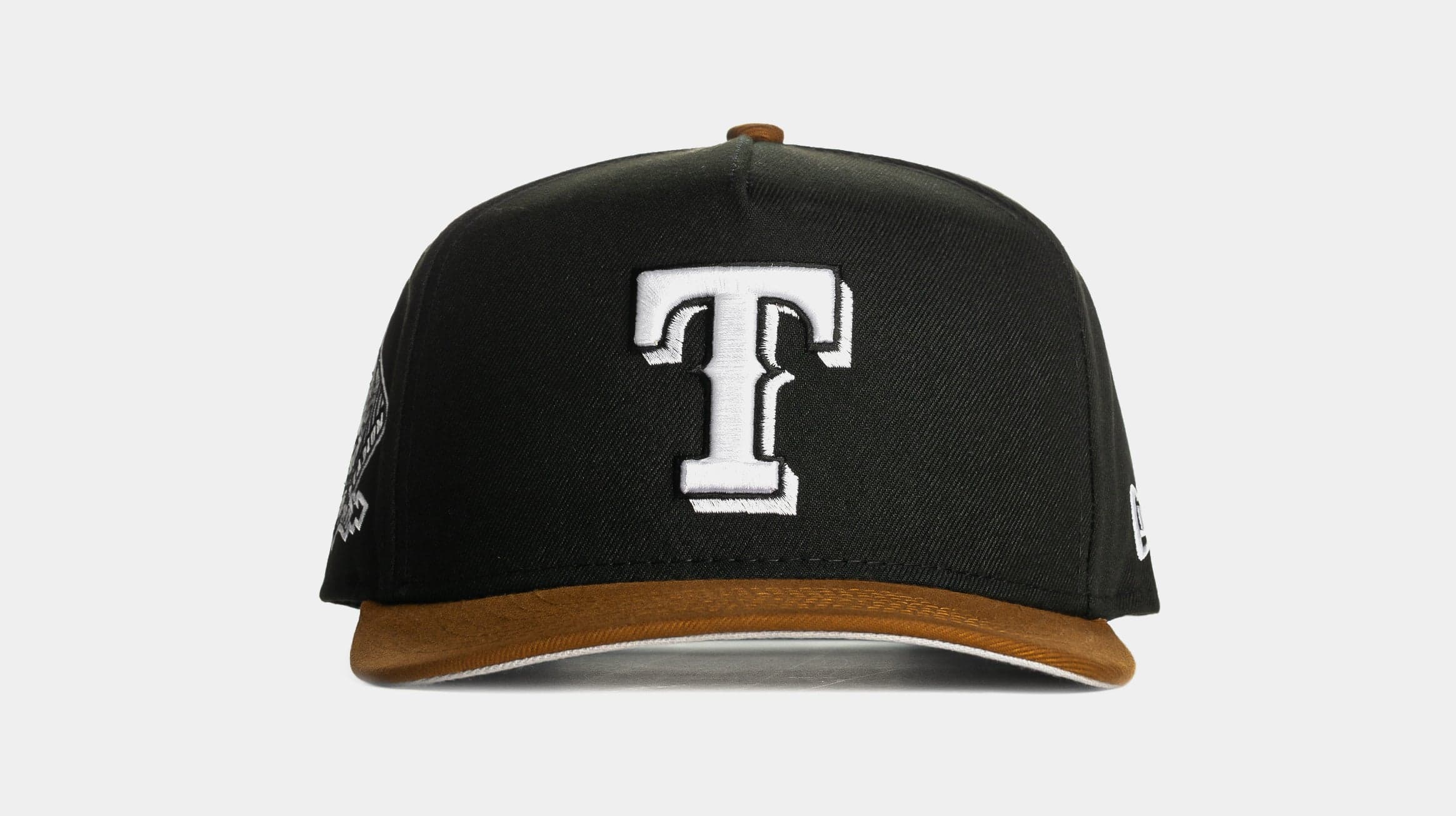 Shoe Palace Exclusive Peanut Two-Tone Texas Rangers 9Fifty Snapback Mens Hat (Black/Brown)