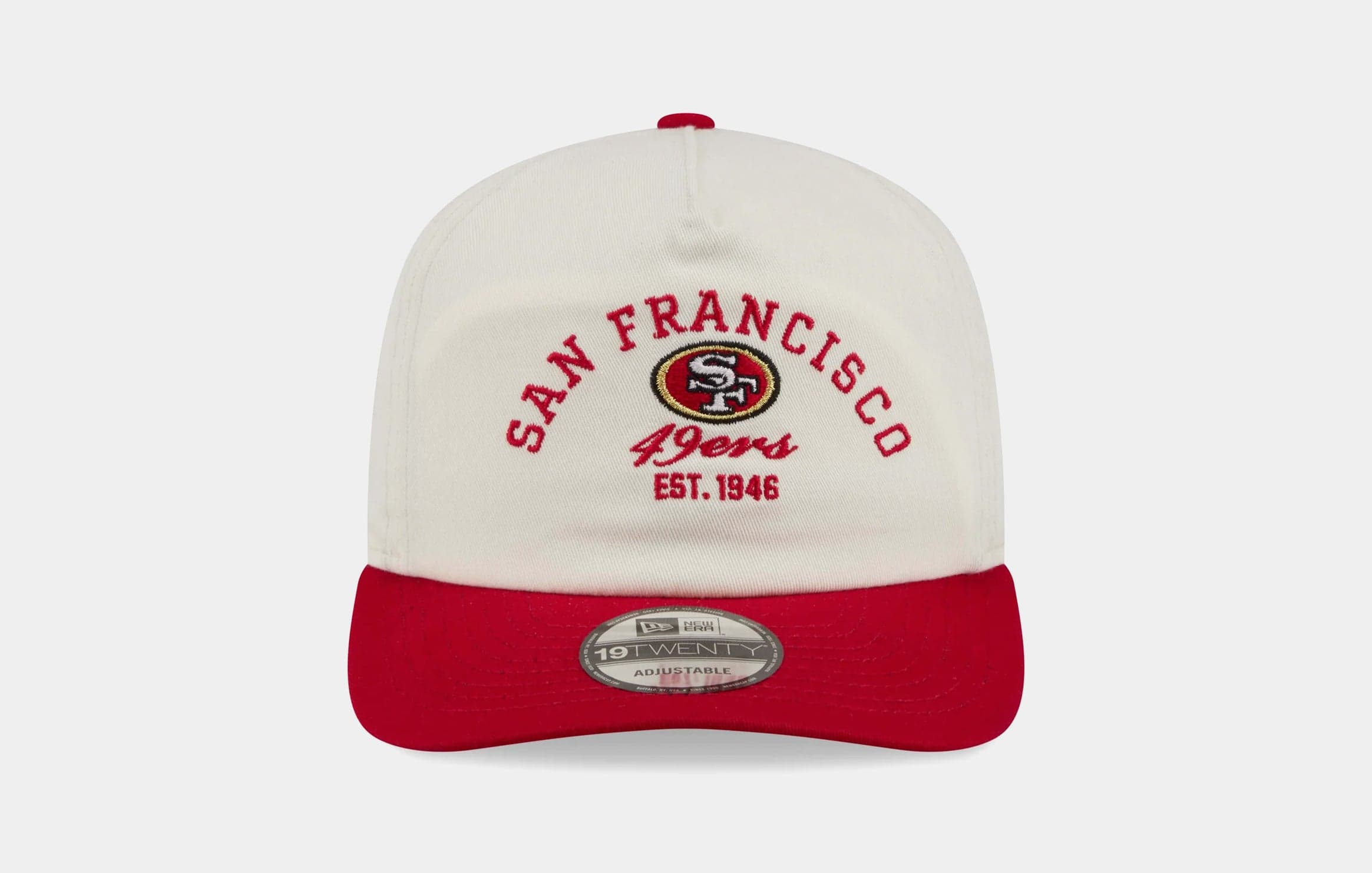 San Francisco 49ers Stacked 19Twenty Snapback Mens Hat (White/Red)