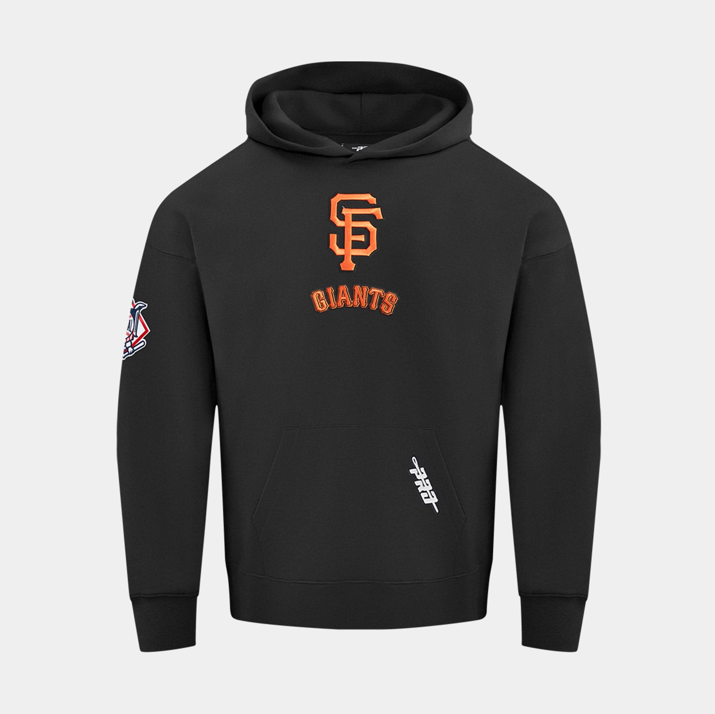 Shoe Palace Exclusive San Francisco Giants Playback Drop Shoulder Fleece Pullover Mens Hoodie (Black/Orange)
