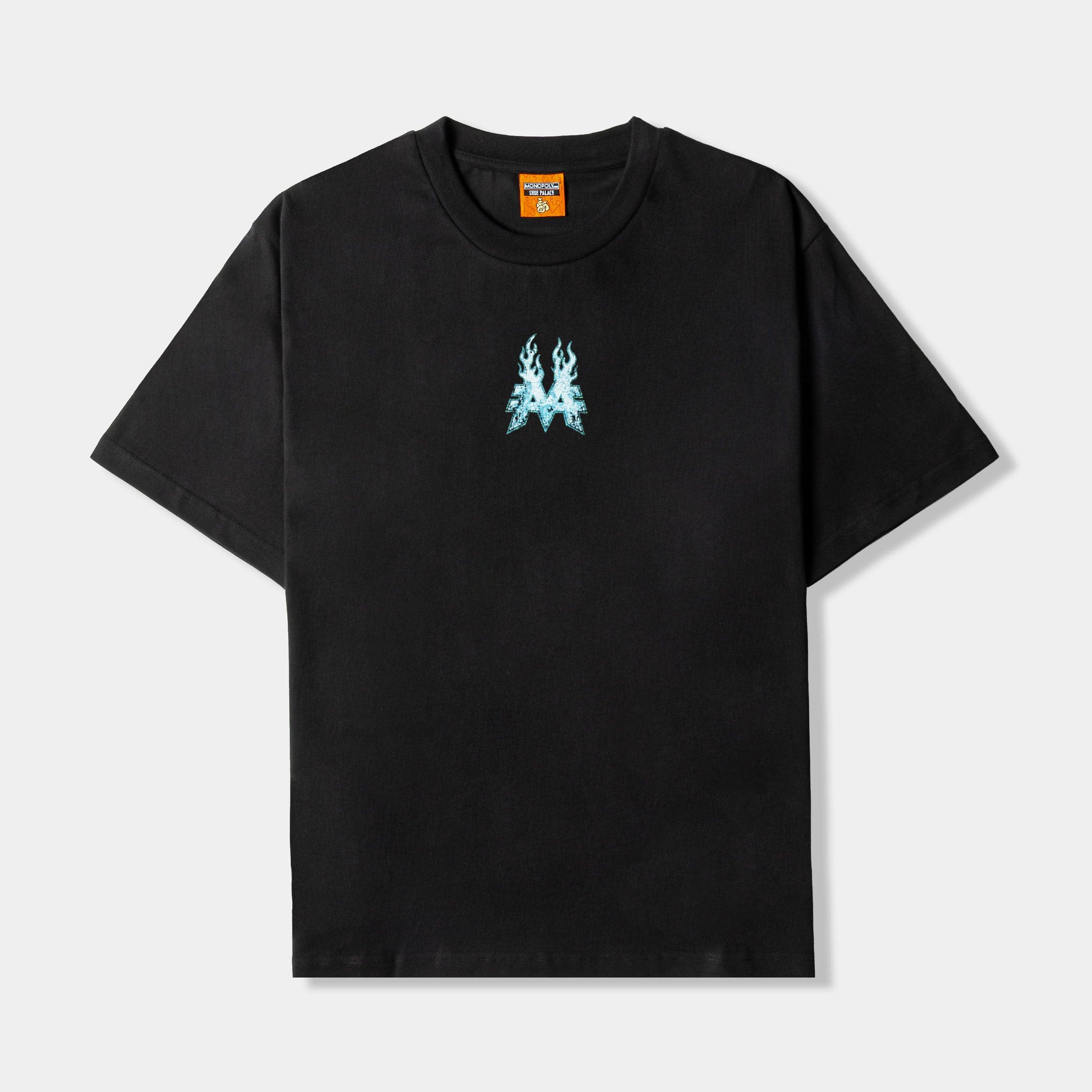 SP x Monopoly Flames Mens Short Sleeve Shirt (Black/Blue)
