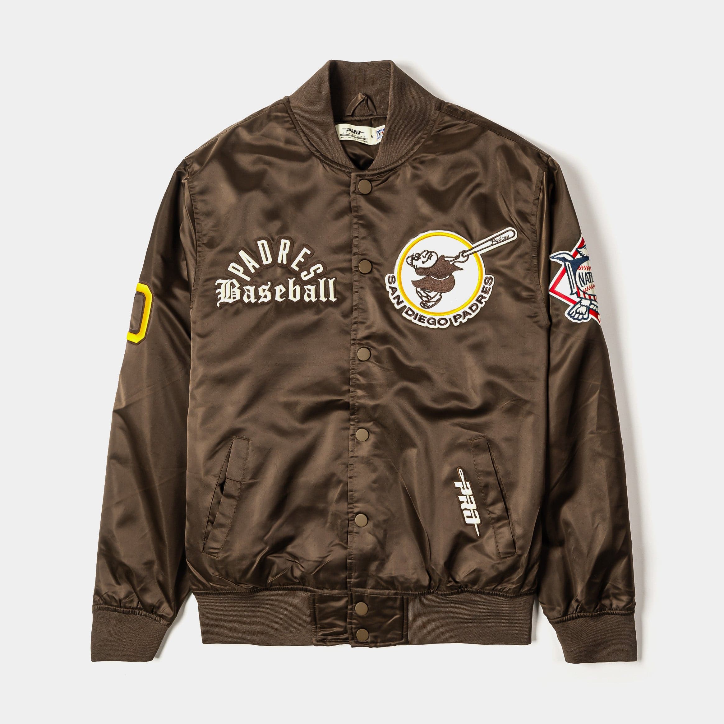 Shoe Palace Exclusive San Diego Padres Original Satin Mens Jacket (Brown/Yellow)