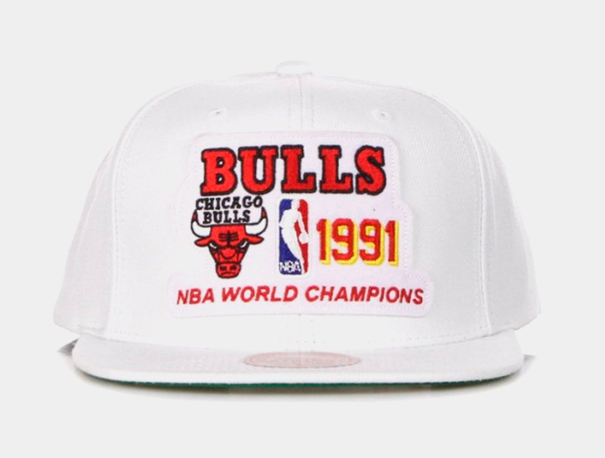 Chicago Bulls 91 Champions Snapback Mens Hat (White)