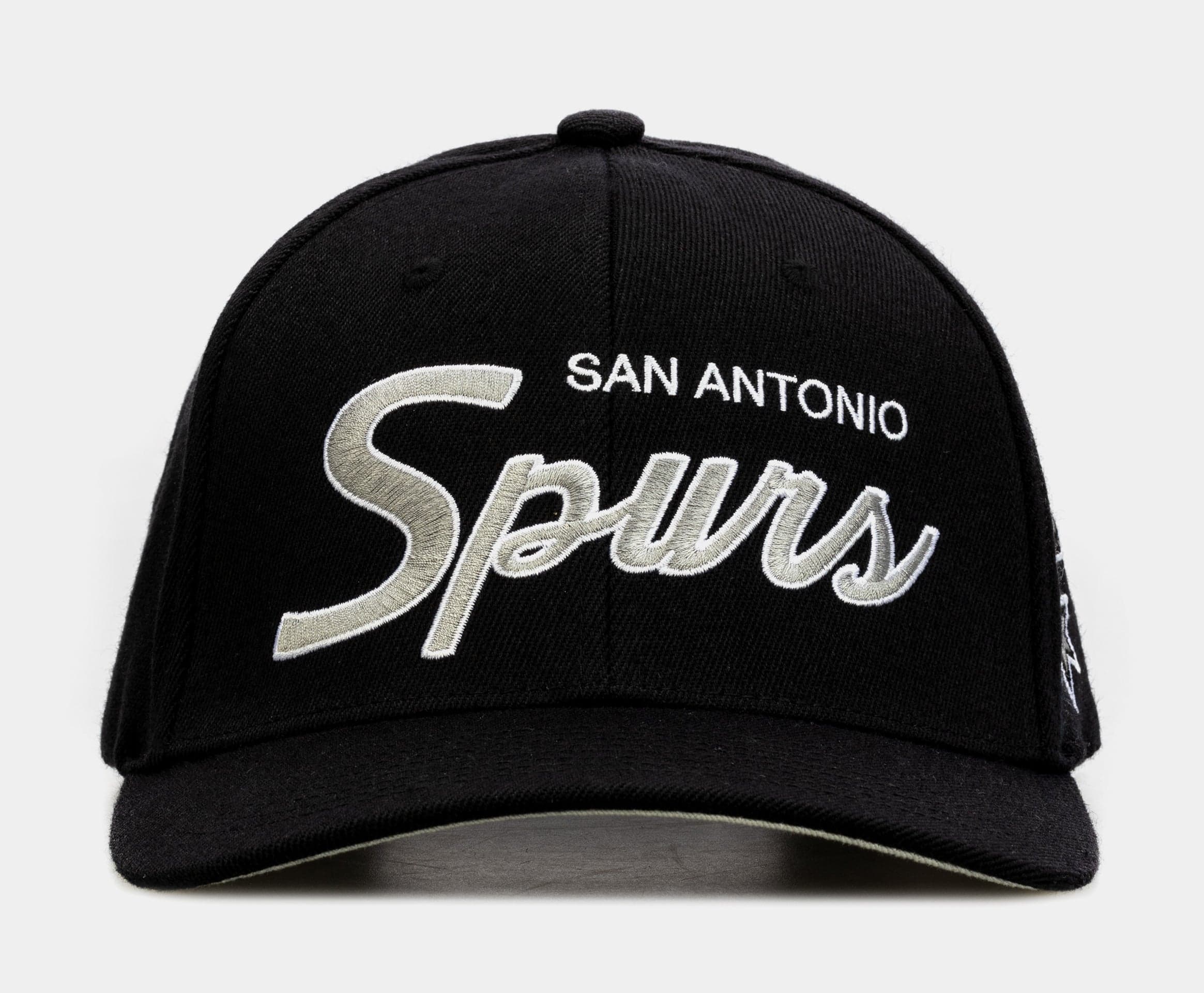 San Antonio Spurs Team Script 2.0 Mens Snapback Hat (Black)
