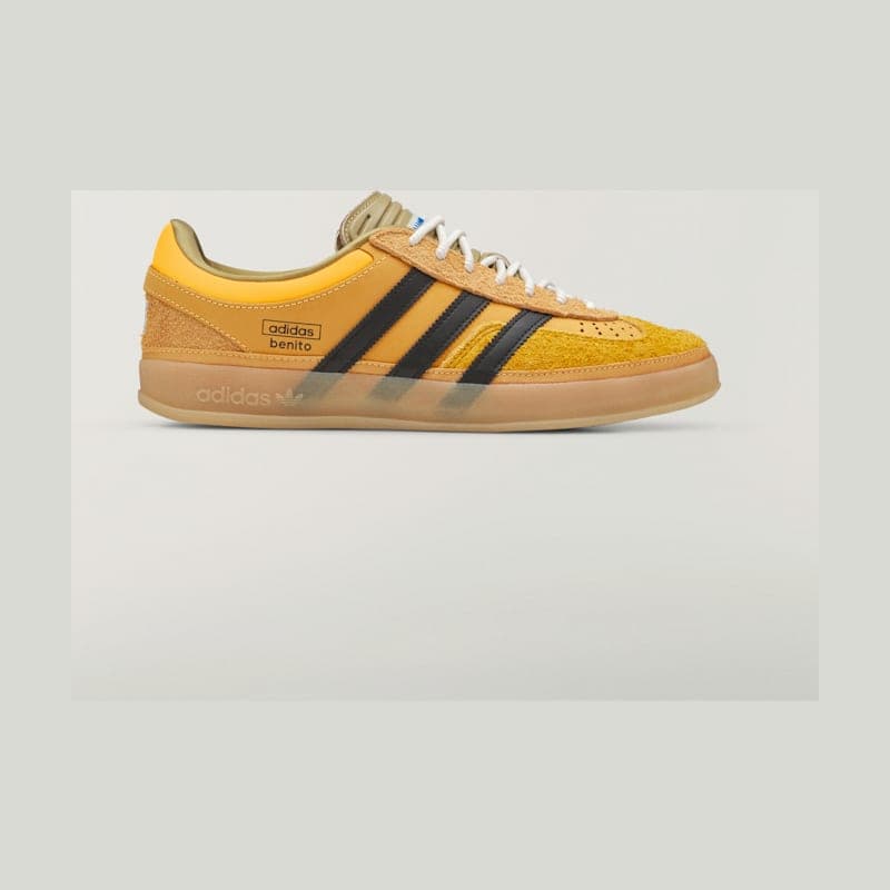 Bad Bunny x adidas Gazelle Indoor Solar Gold Mens Lifestyle Shoes (Solar Gold/Core Black/Gum)